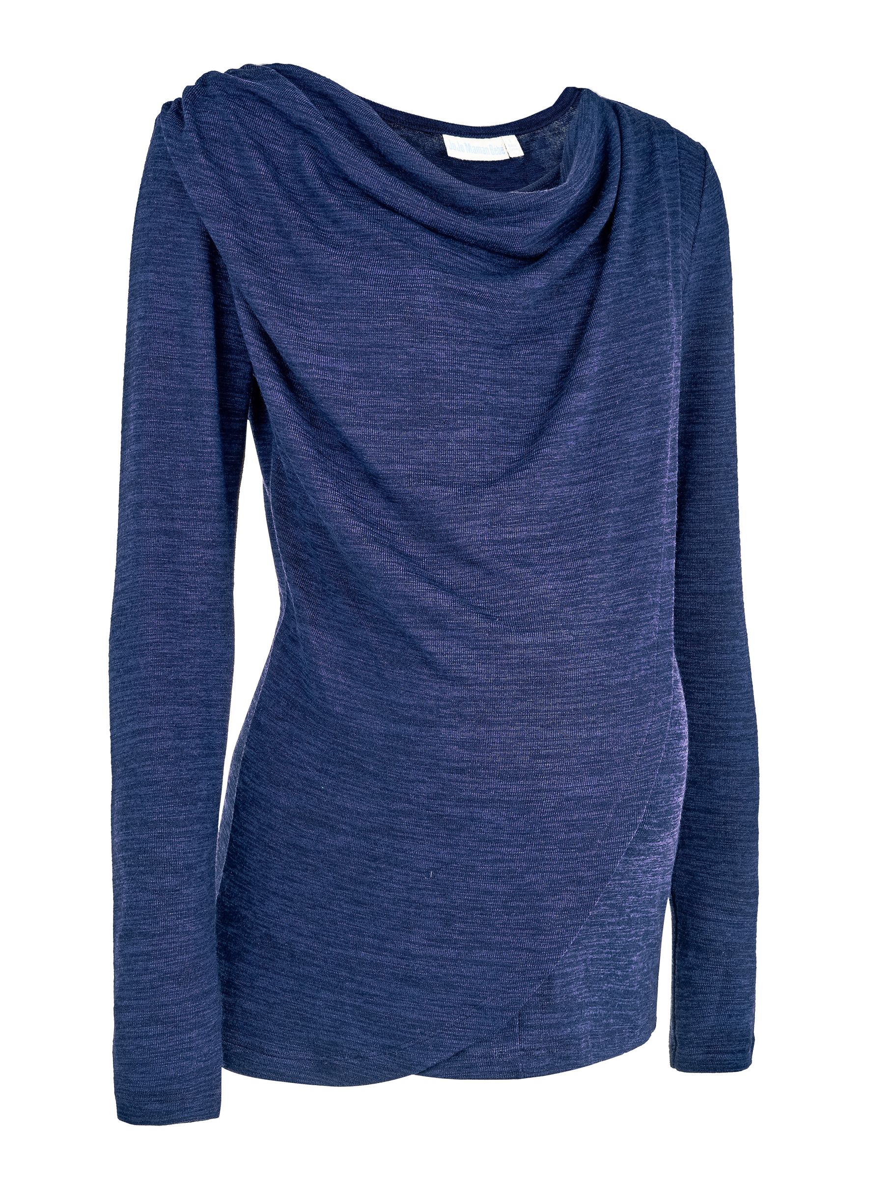 Navy Cowl Neck Nursing Top - Image 5 of 5