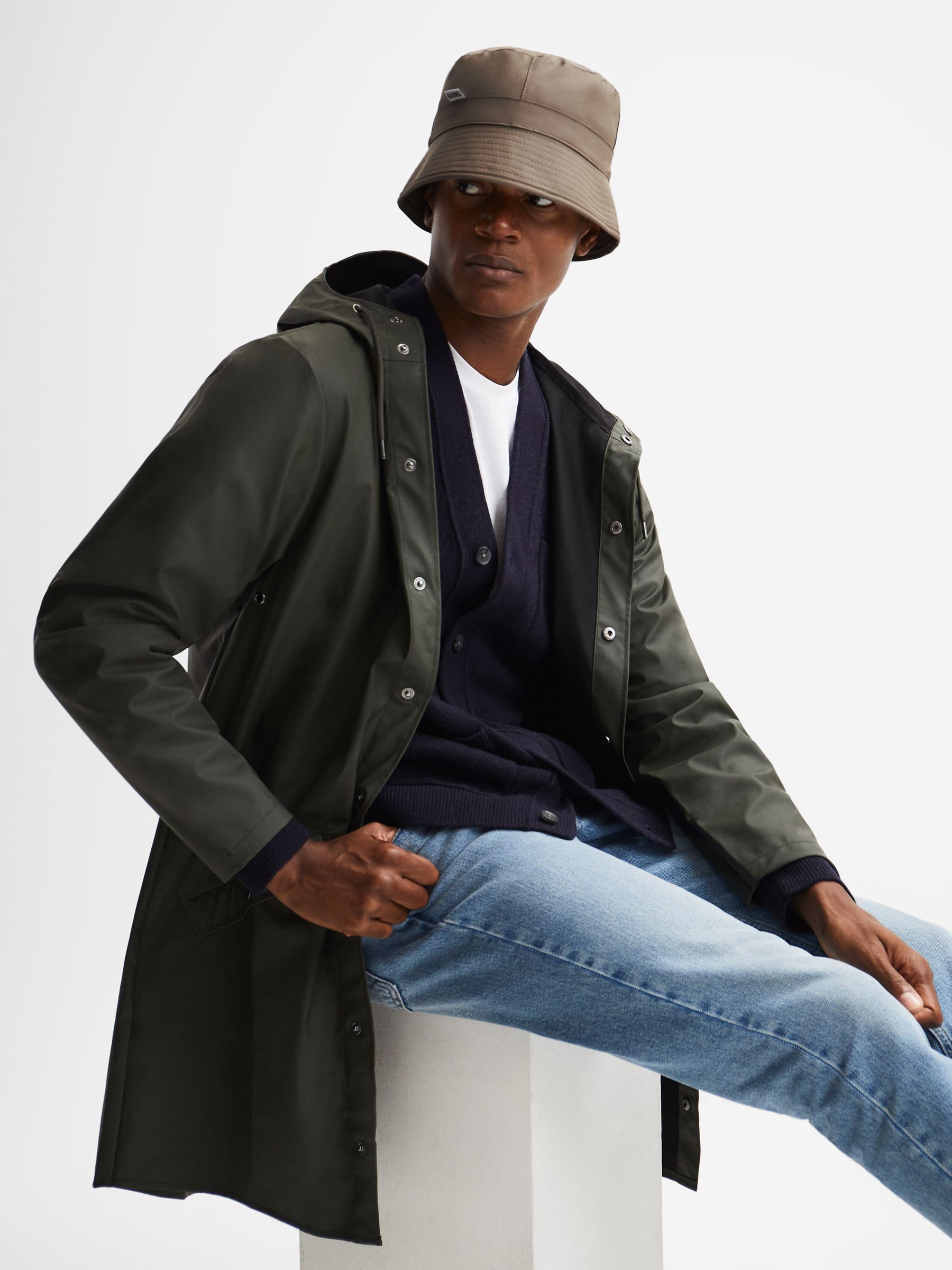 Rains Bucket Hat in Taupe - Image 3 of 5