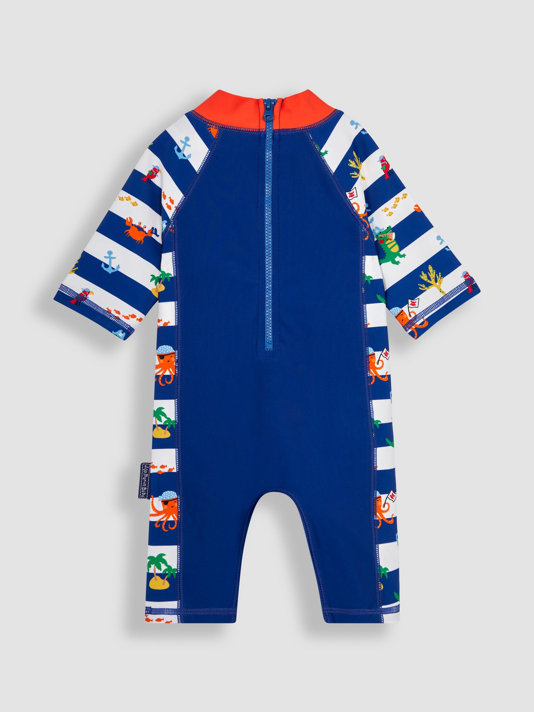 Navy Blue Pirate UPF 50 1-Piece Sun Protection Suit - Image 2 of 6