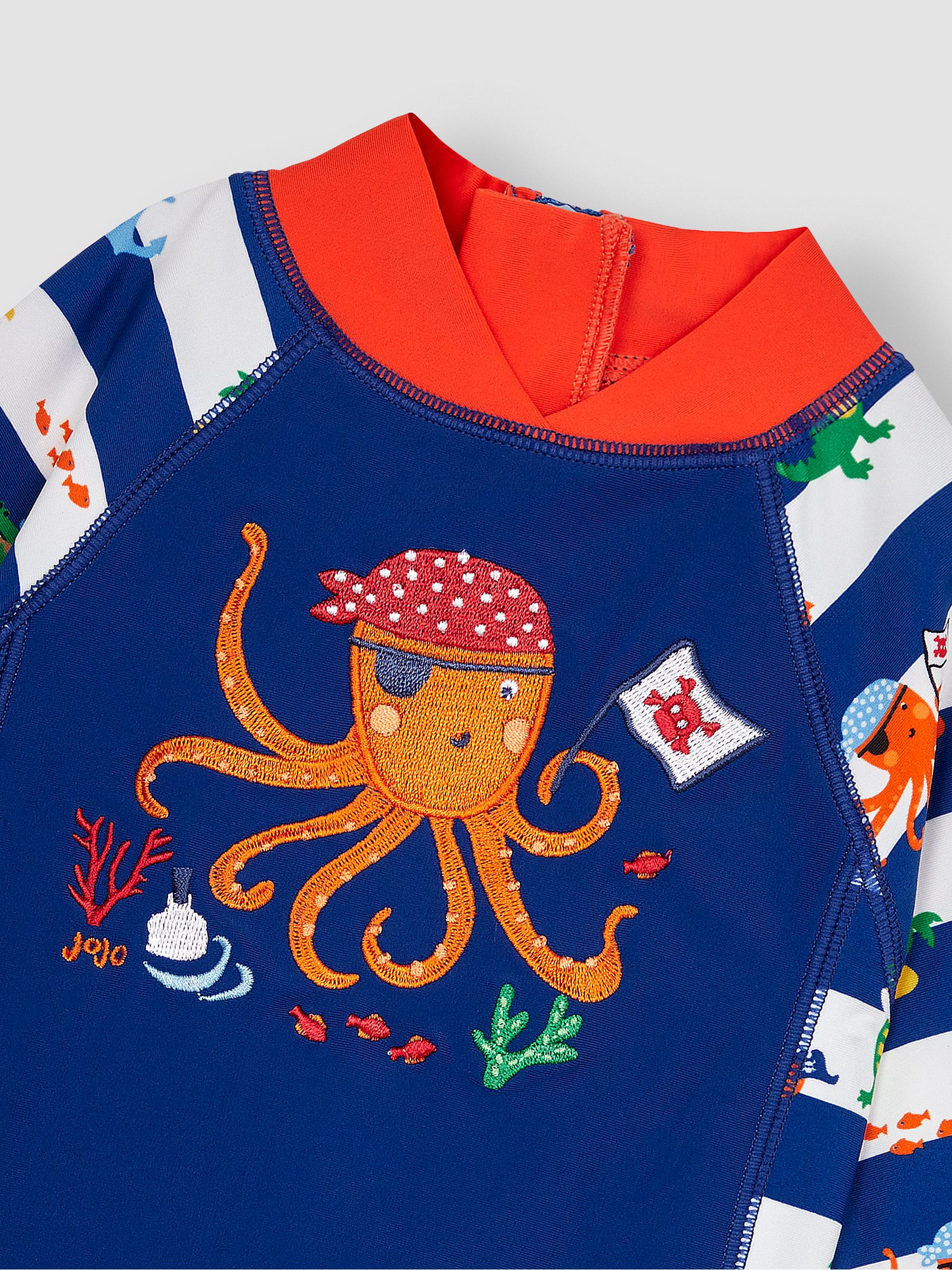 Navy Blue Pirate UPF 50 1-Piece Sun Protection Suit - Image 6 of 6