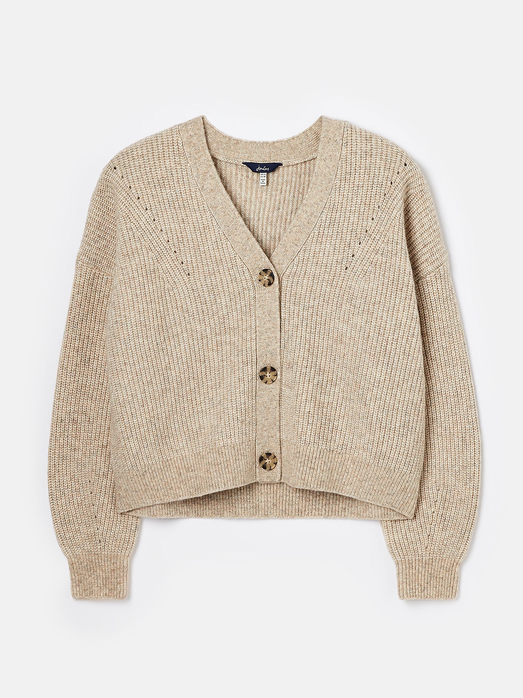 Samantha Brown V Neck Ribbed Knit Buttoned Cardigan - Image 6 of 6