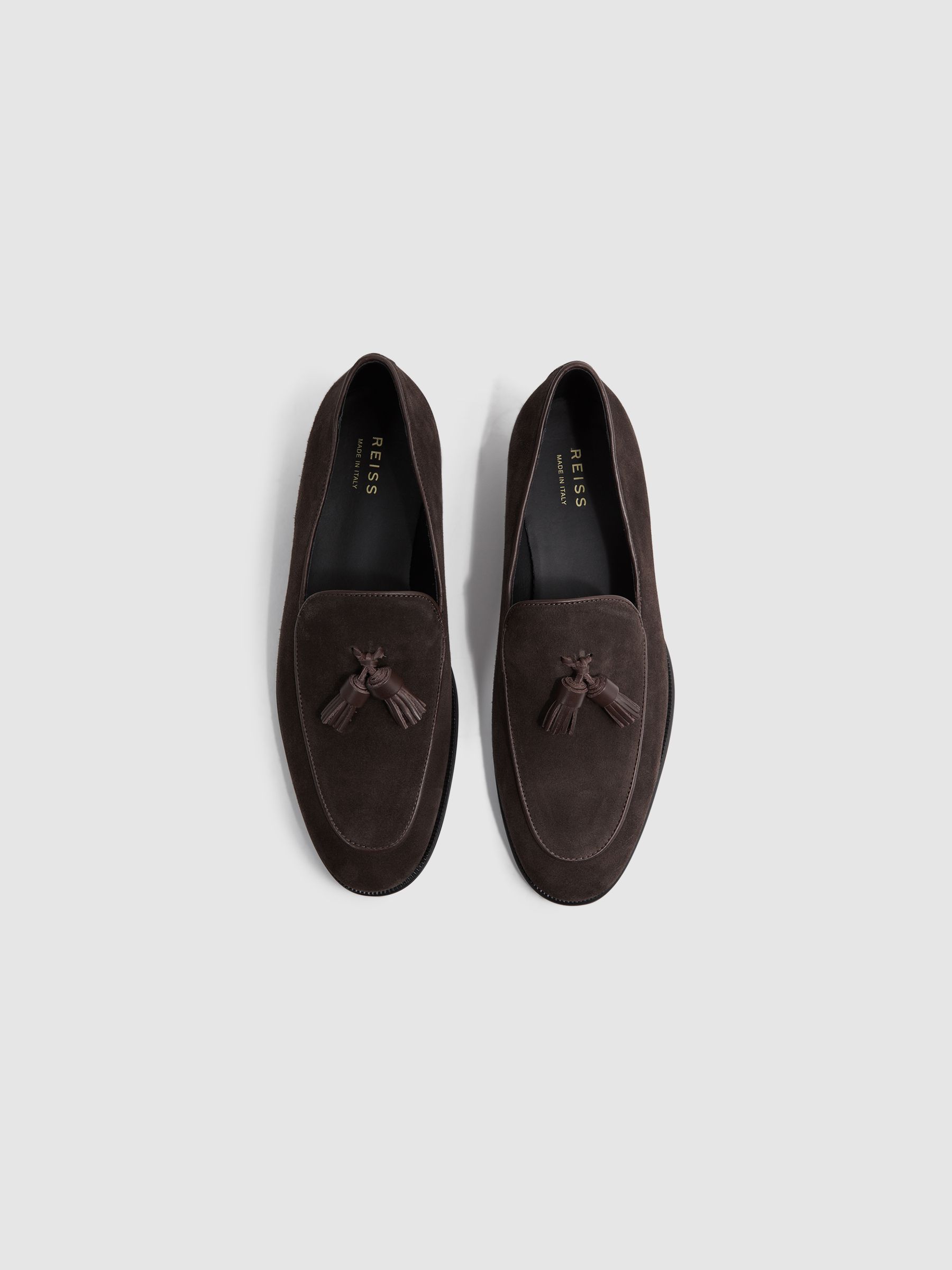 Suede Tassel Loafers in Chocolate - Image 4 of 6