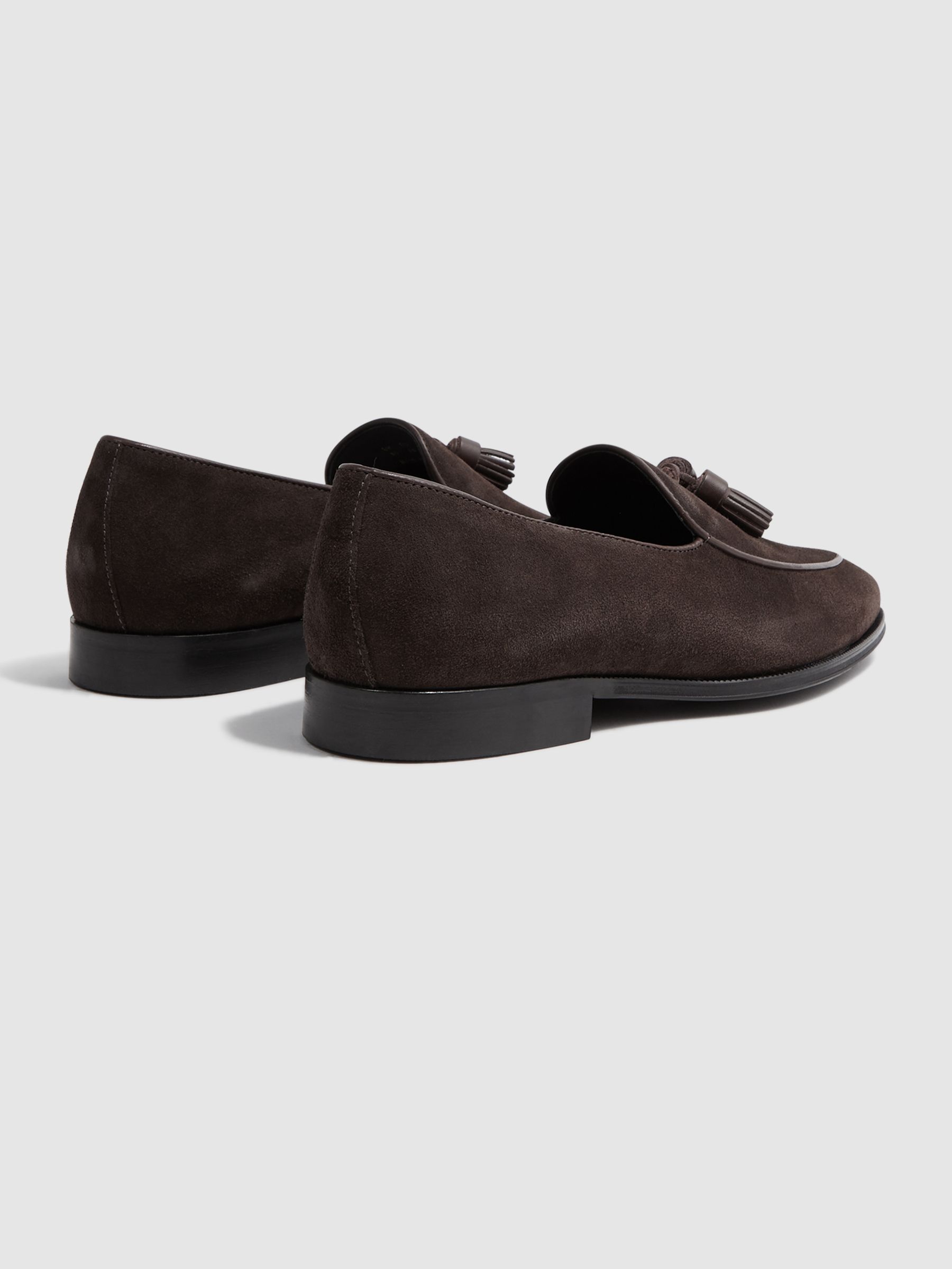Suede Tassel Loafers in Chocolate - Image 5 of 6