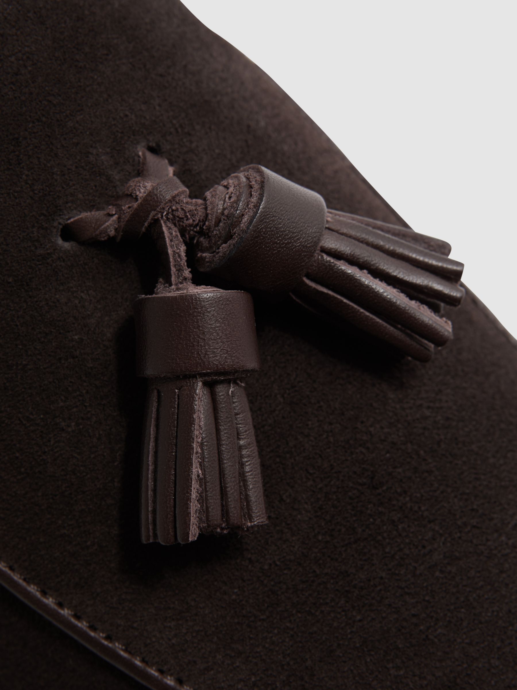 Suede Tassel Loafers in Chocolate - Image 6 of 6