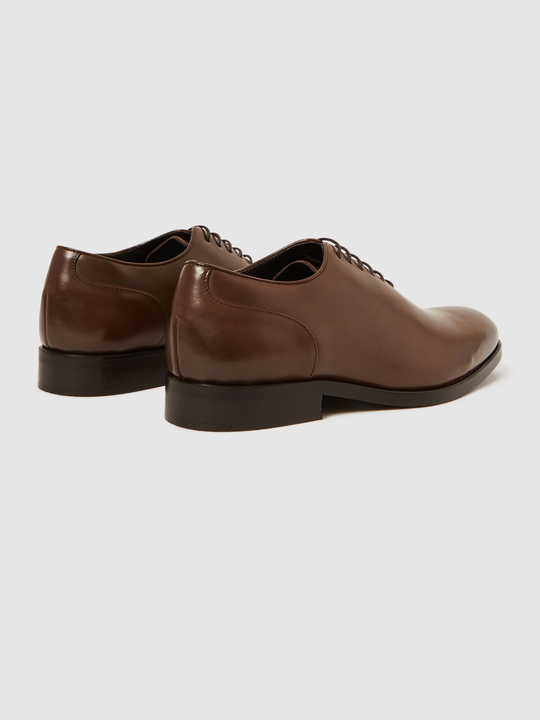 Leather Whole Cut Shoes in Tan - Image 5 of 5