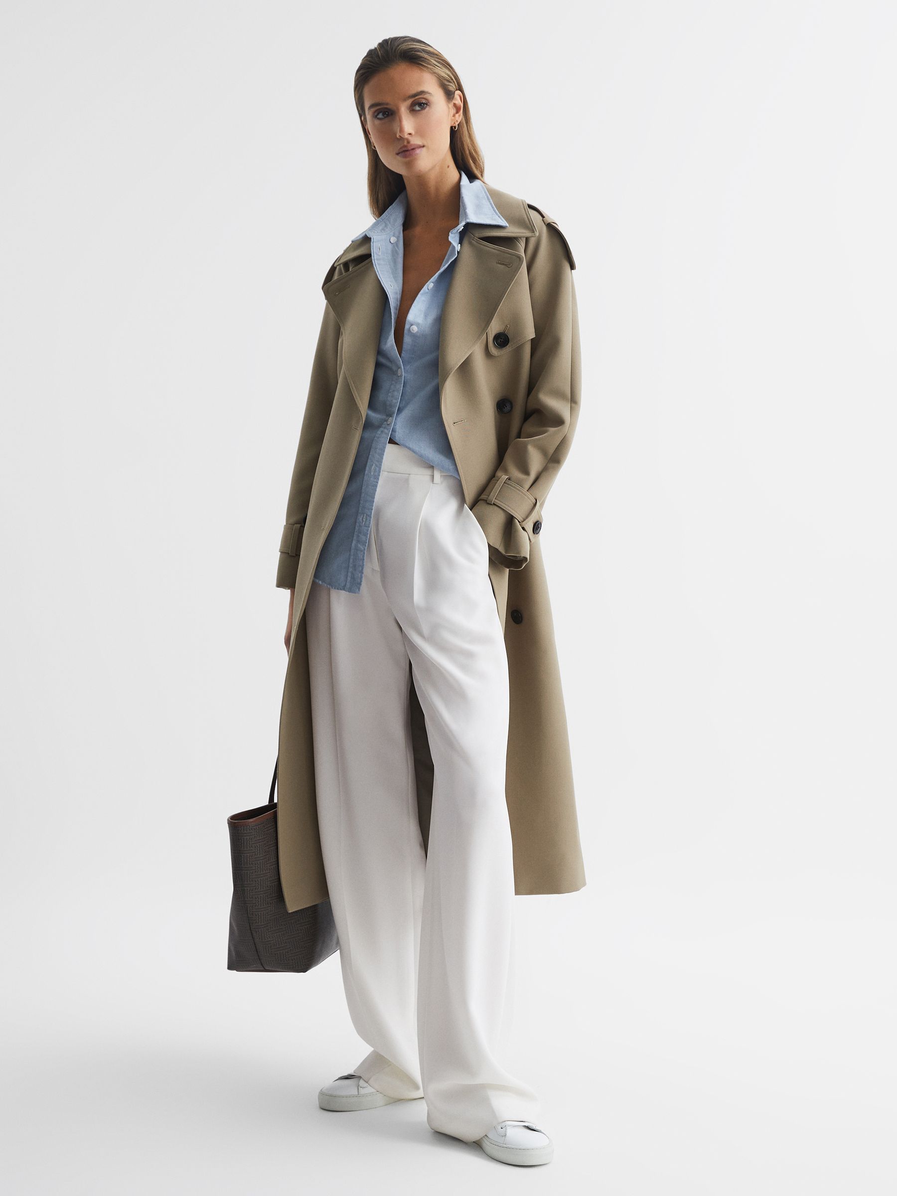 Fitted Oxford Shirt in Blue - Image 6 of 6