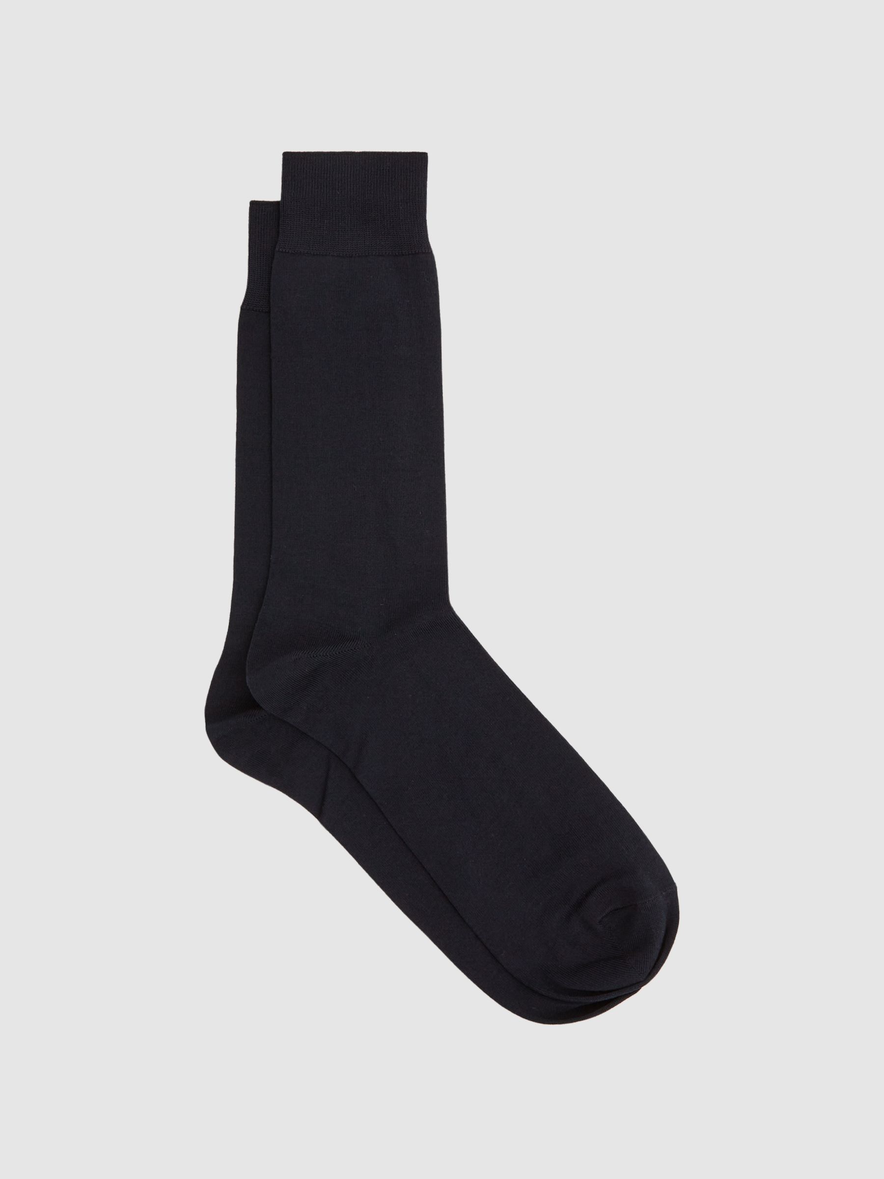 Mercerised Cotton Blend Sock in Navy - Image 1 of 3