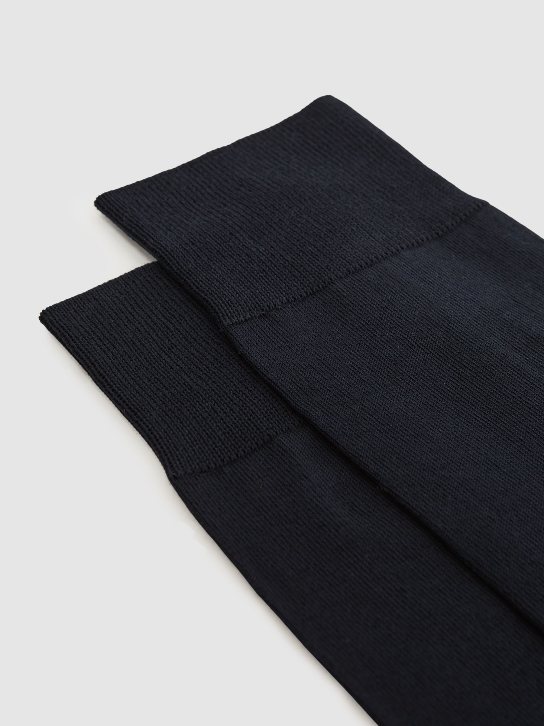 Mercerised Cotton Blend Sock in Navy - Image 2 of 3