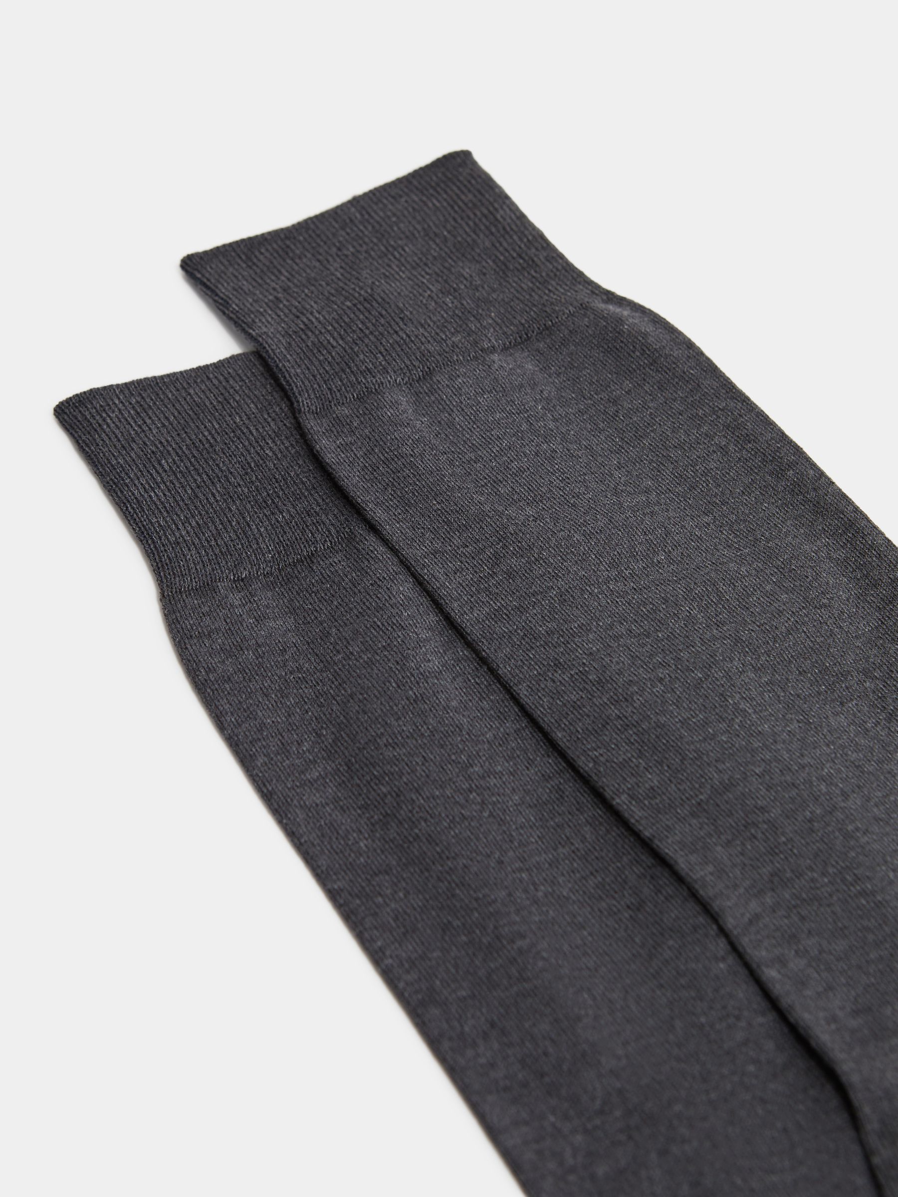 Mercerised Cotton Blend Sock in Mid Grey - Image 2 of 4