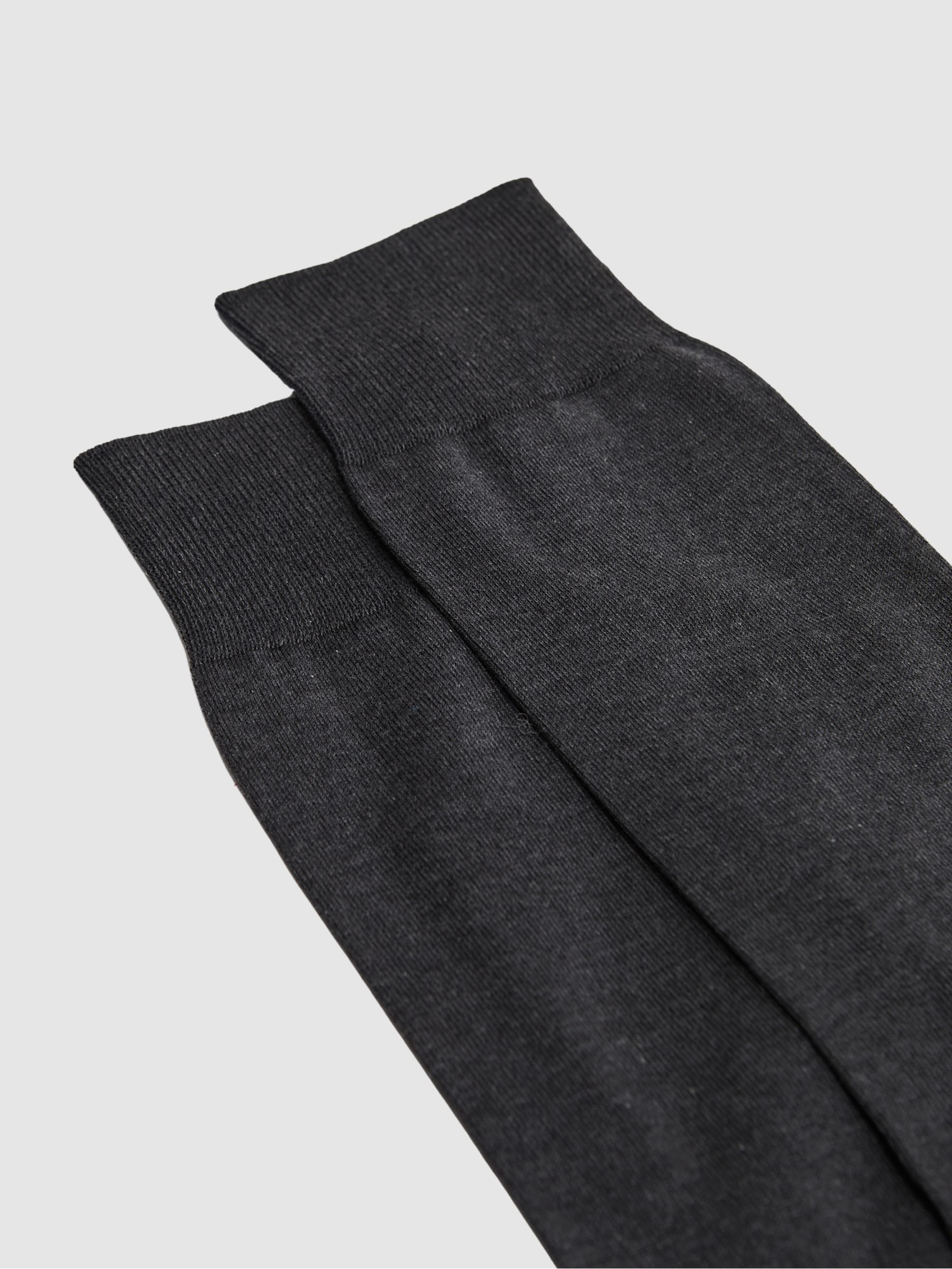 Mercerised Cotton Blend Sock in Mid Grey - Image 3 of 4