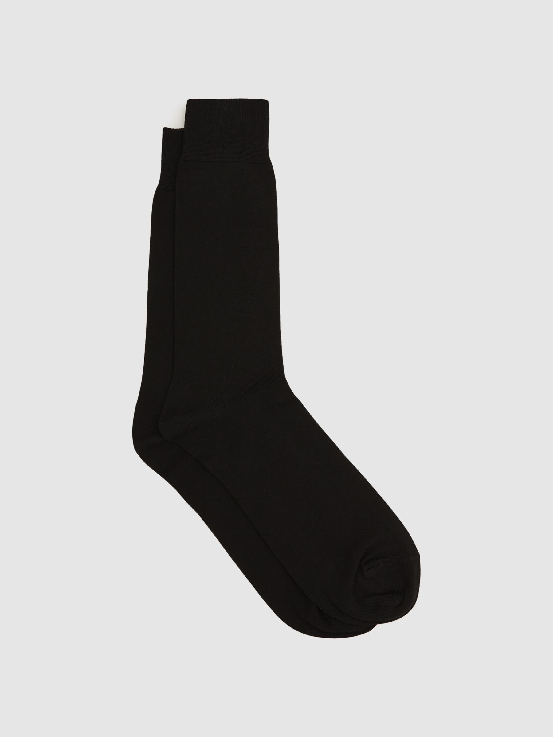 Mercerised Cotton Blend Sock in Black - Image 1 of 3