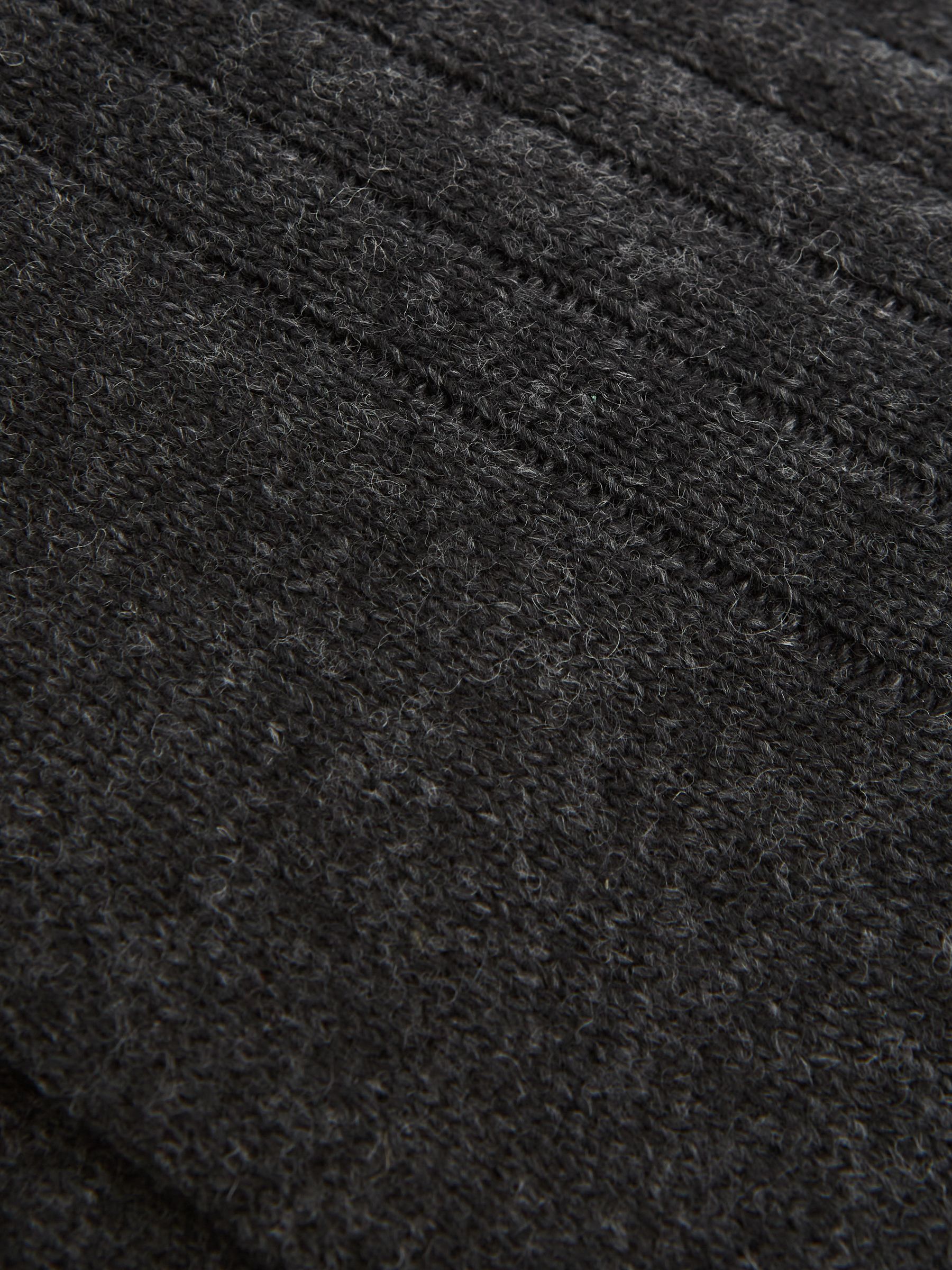 Wool-Cashmere Blend Ribbed Socks in Charcoal - Image 3 of 3