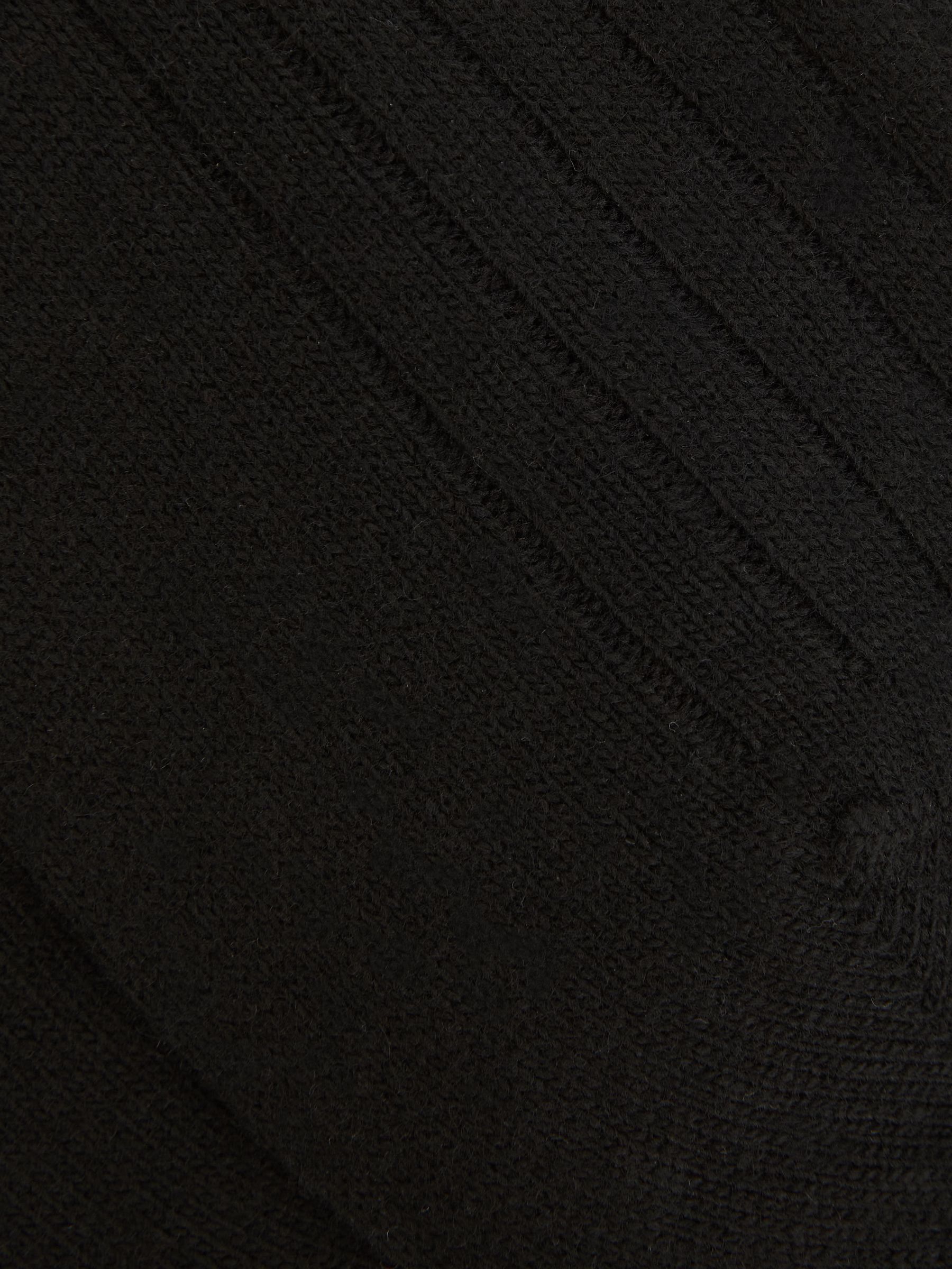 Wool-Cashmere Blend Ribbed Socks in Black - Image 3 of 3