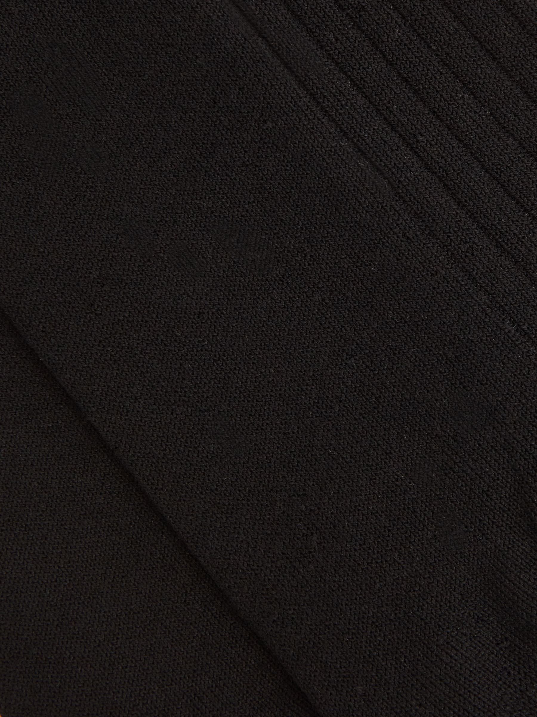 Ribbed Mercerised Cotton Blend Sock in Black - Image 3 of 3