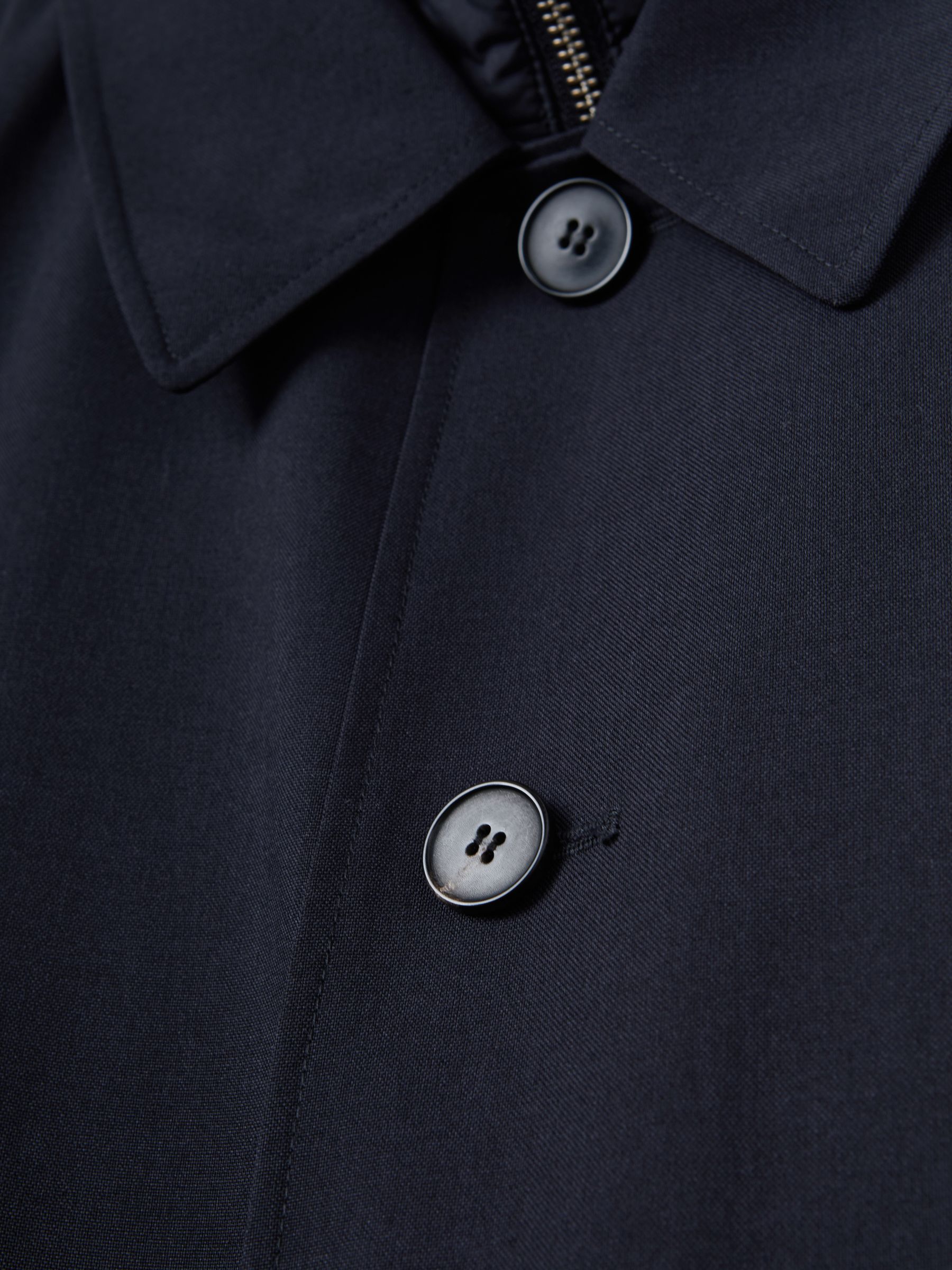 Jacket With Removable Funnel-Neck Insert in Navy - Image 6 of 8