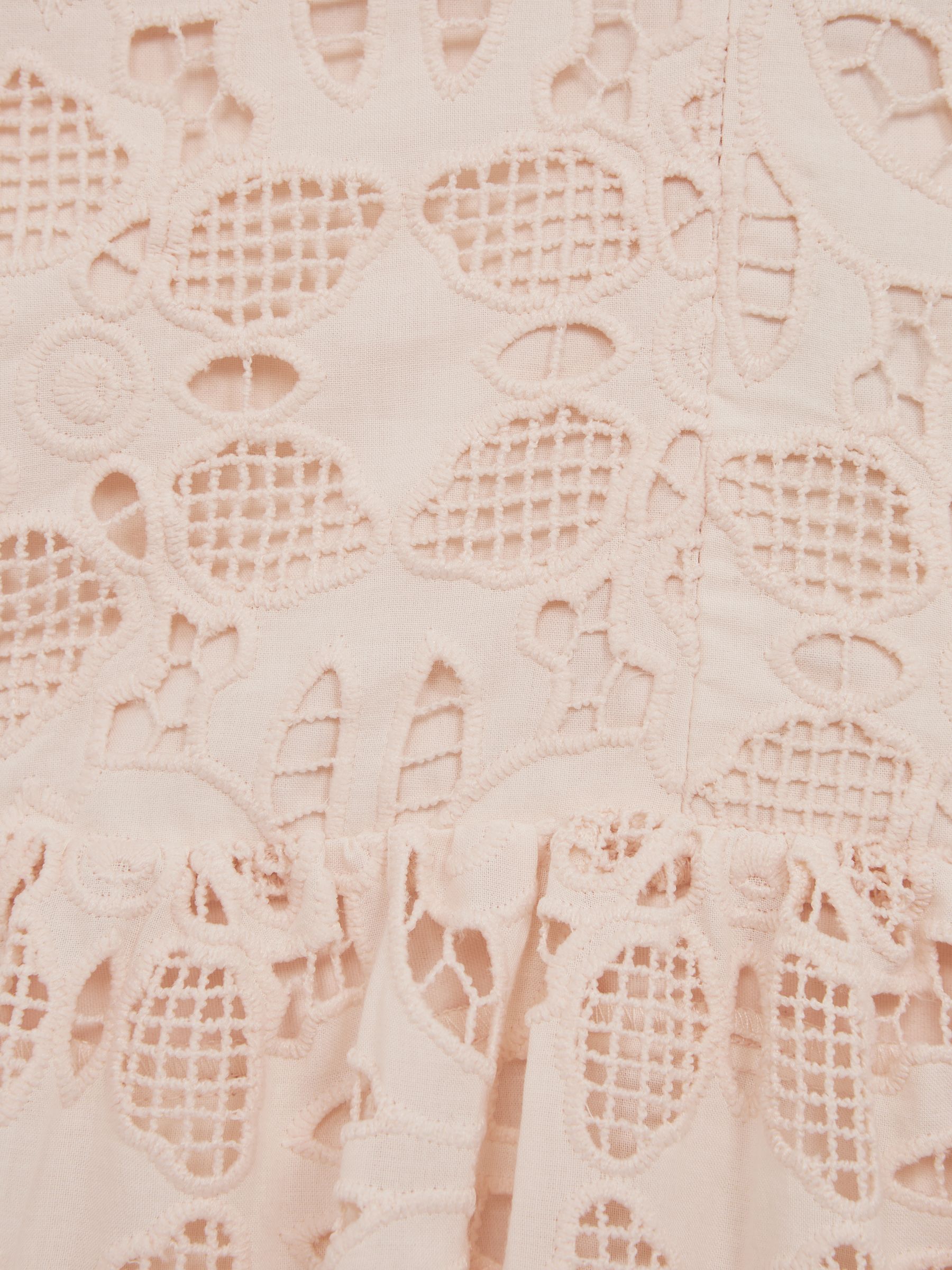 9-12 yrs Cross Back Lace Dress in Pink - Image 6 of 6