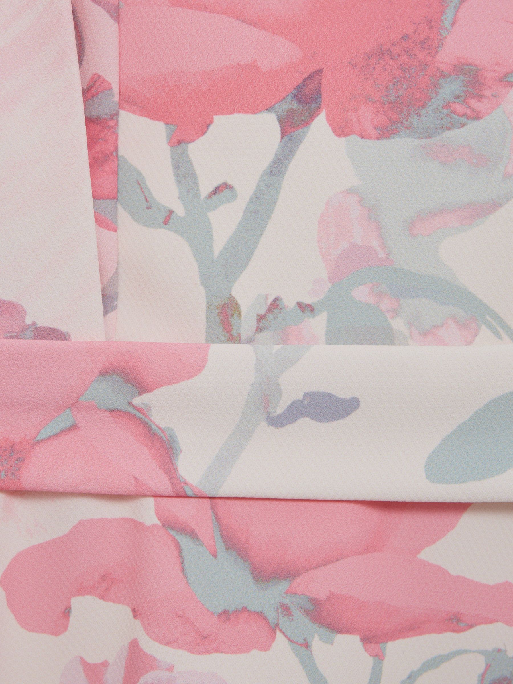 4-9 yrs Floral Printed Belted Dress in Pink - Image 6 of 6