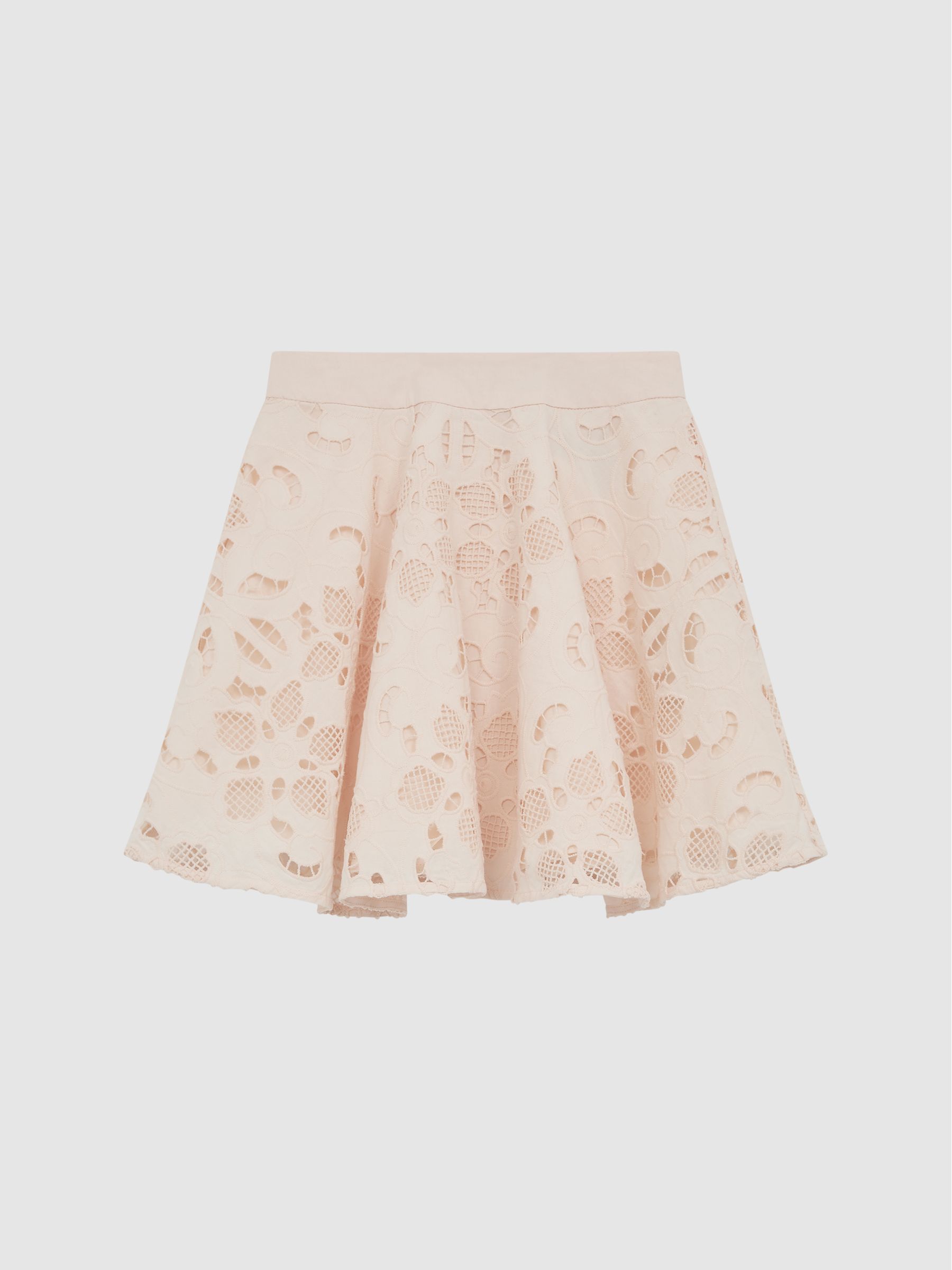 Lace High Rise Mini Skirt in Pink - Image 2 of 6