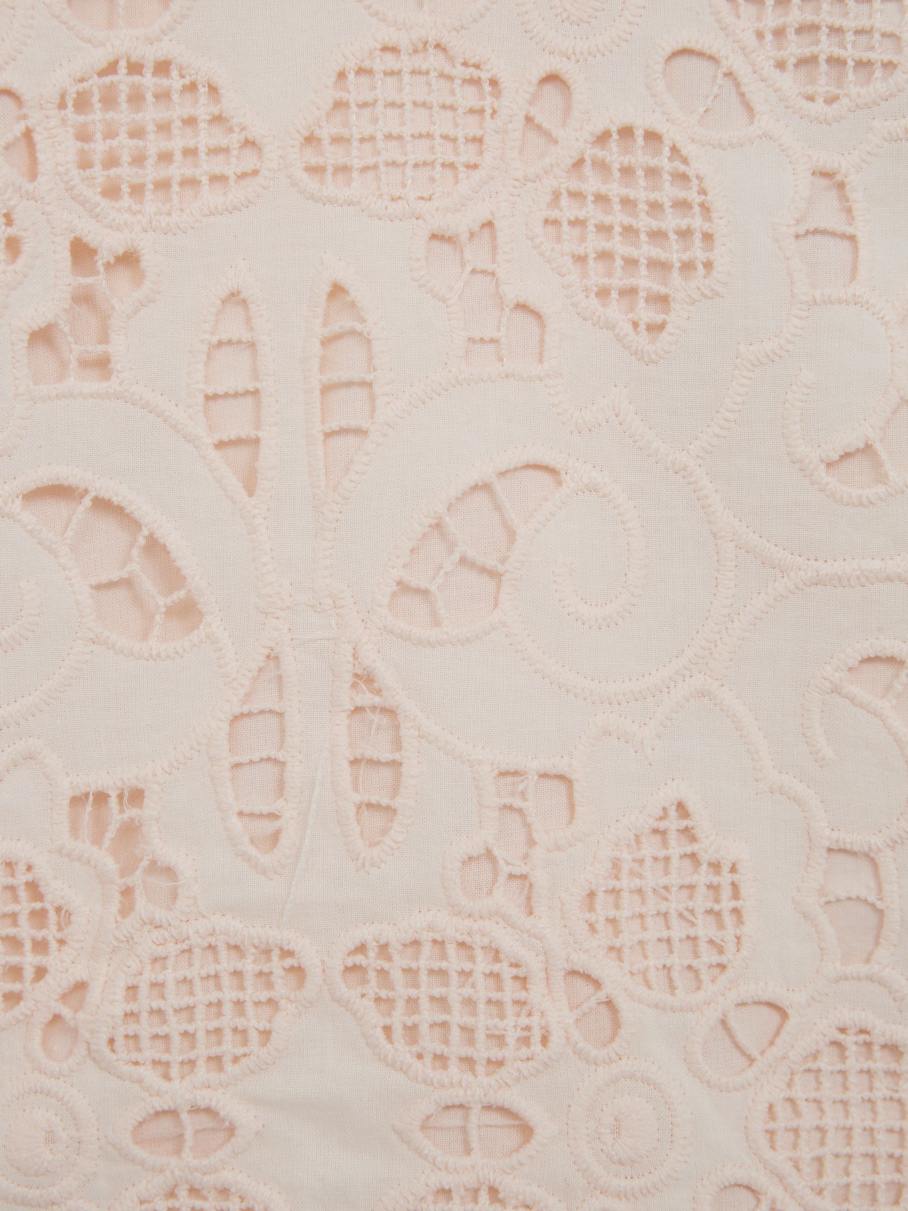 Senior Long Sleeve Lace Cropped Top in Pink - Image 7 of 7