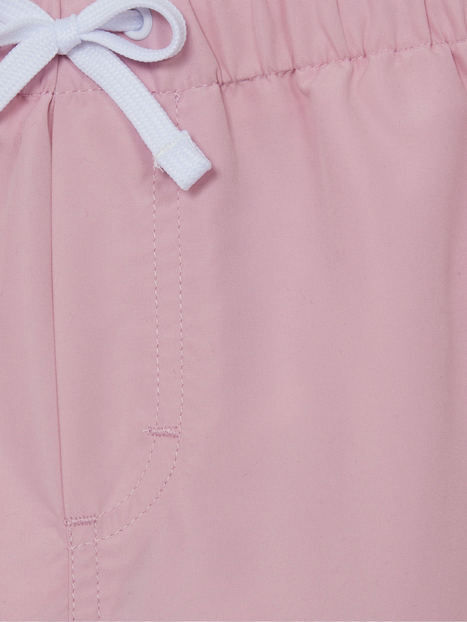 Plain Drawstring Swim Shorts in Soft Pink - Image 7 of 7