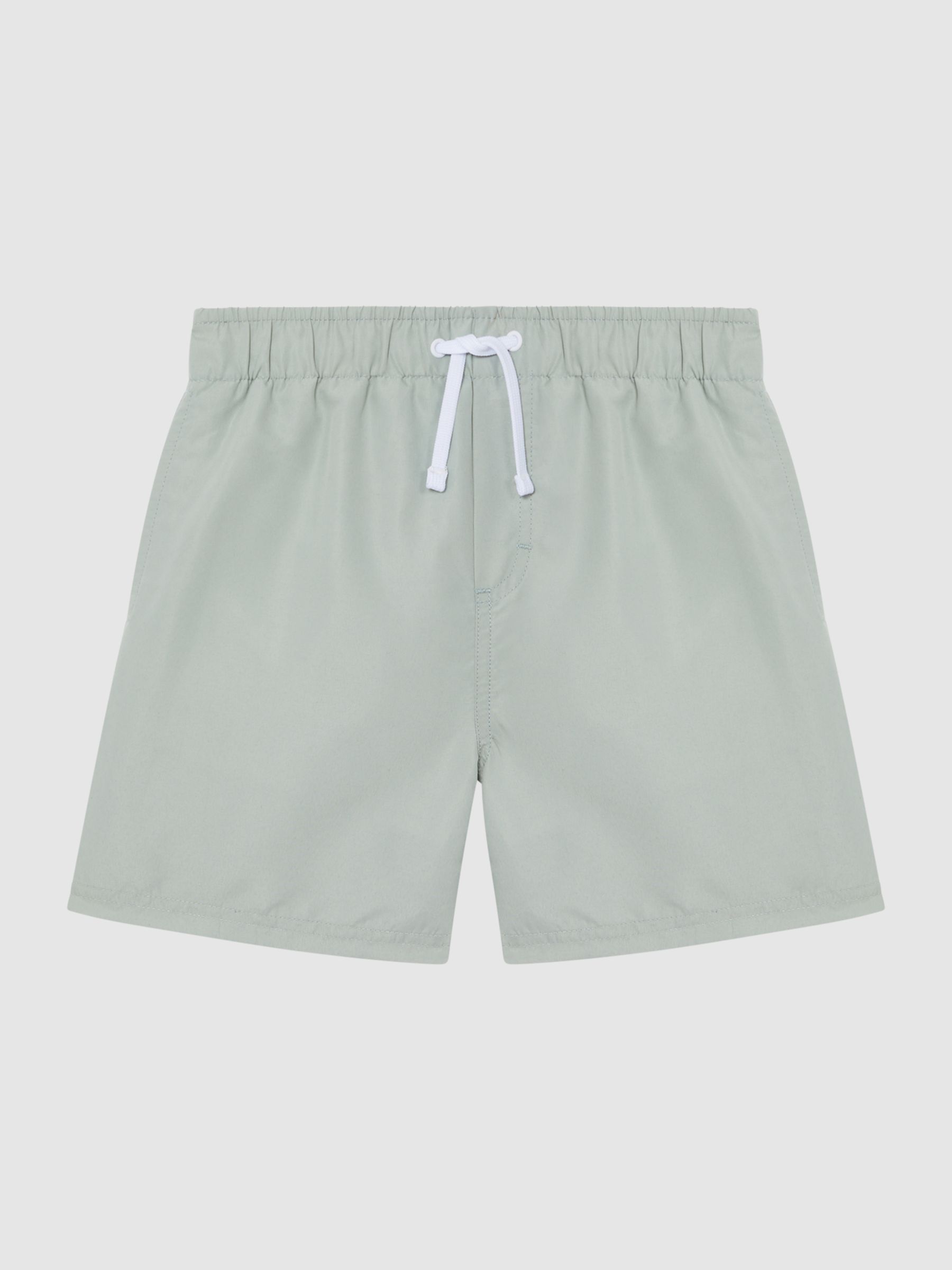 Plain Drawstring Swim Shorts in Mint - Image 2 of 5 Plain Drawstring Swim Shorts in Mint - Image 2 of 5