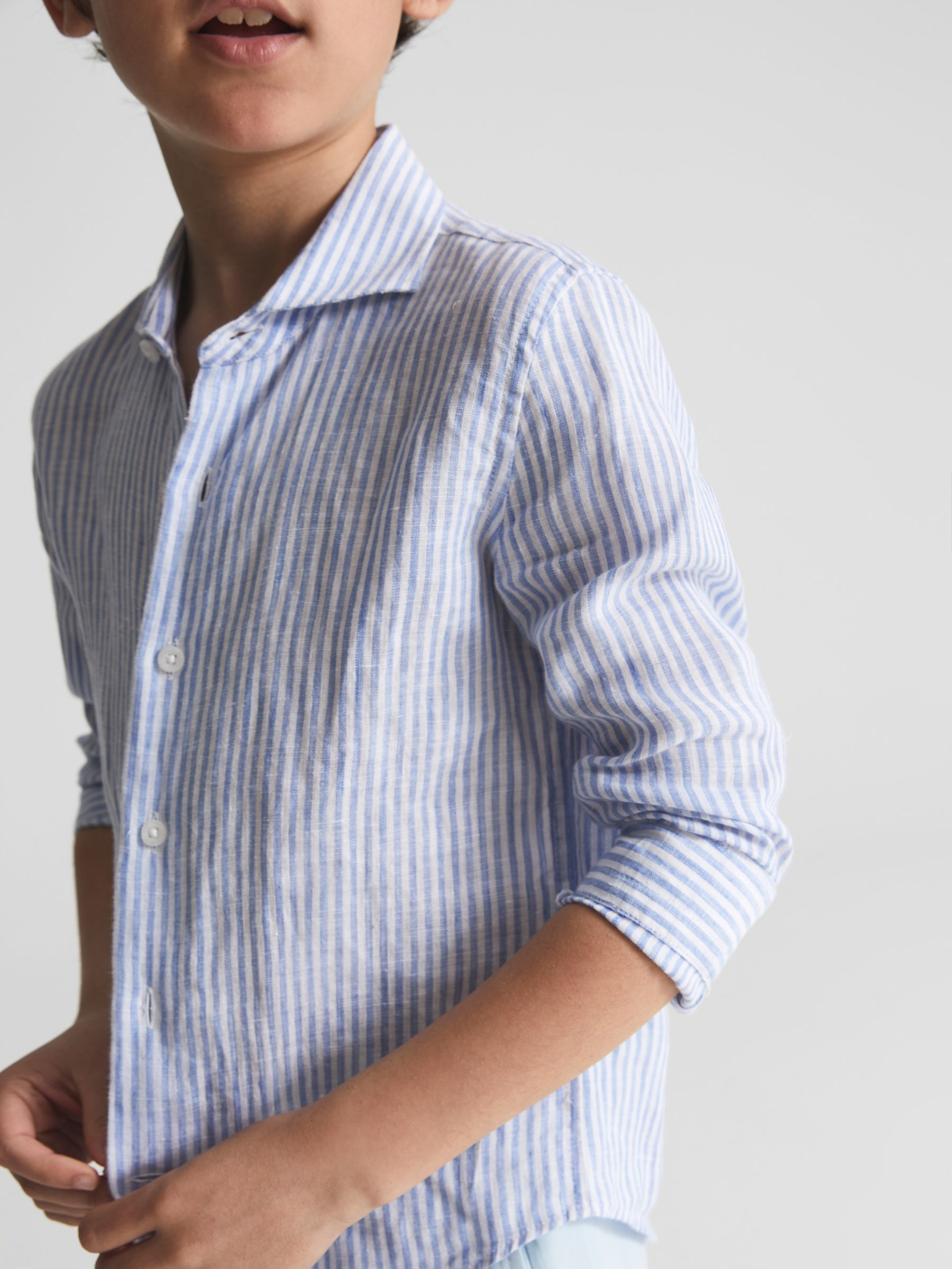 Plain Drawstring Swim Shorts in Soft Blue - Image 4 of 6