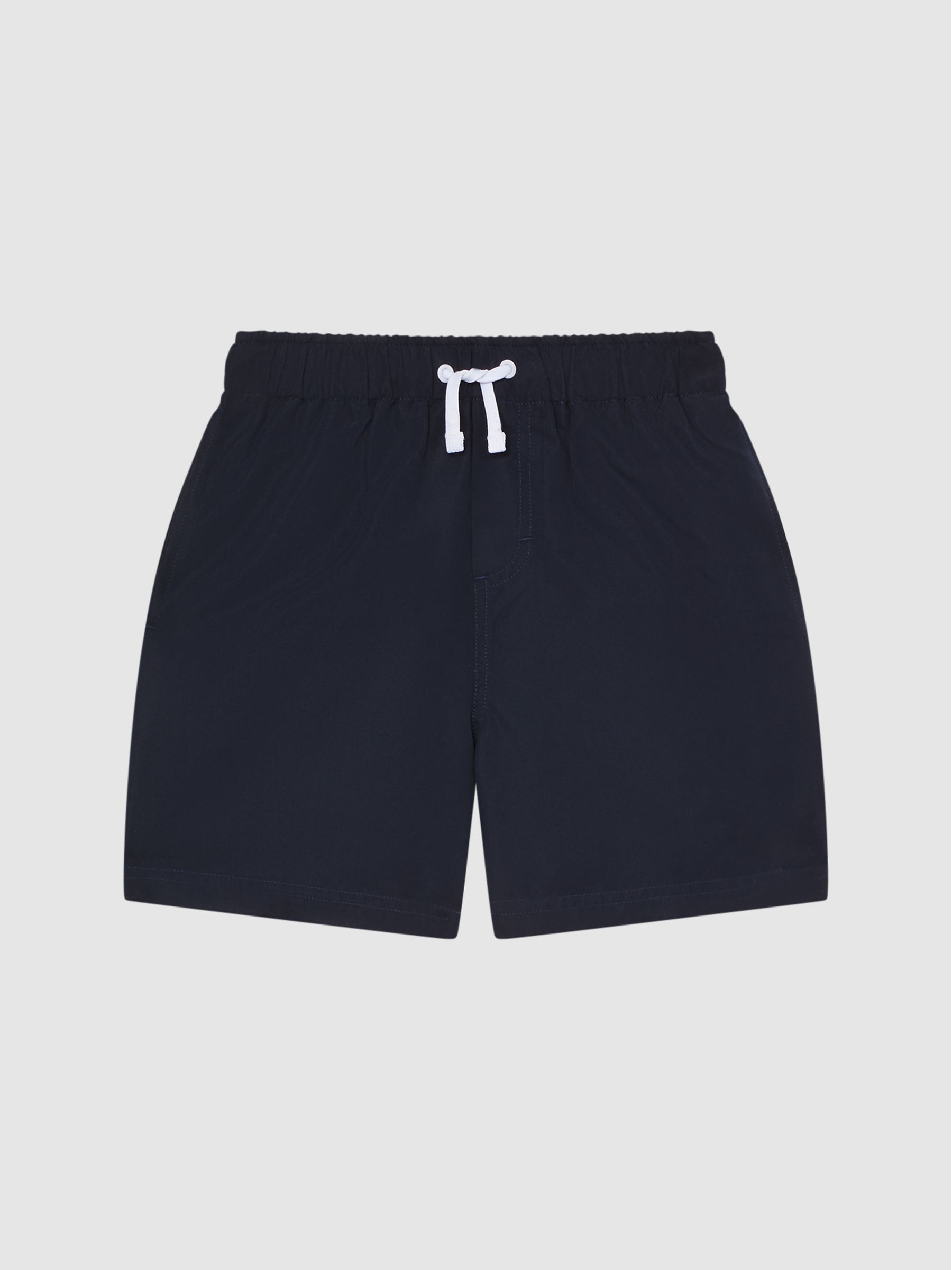 Senior Plain Drawstring Swim Shorts in Navy - Image 2 of 6