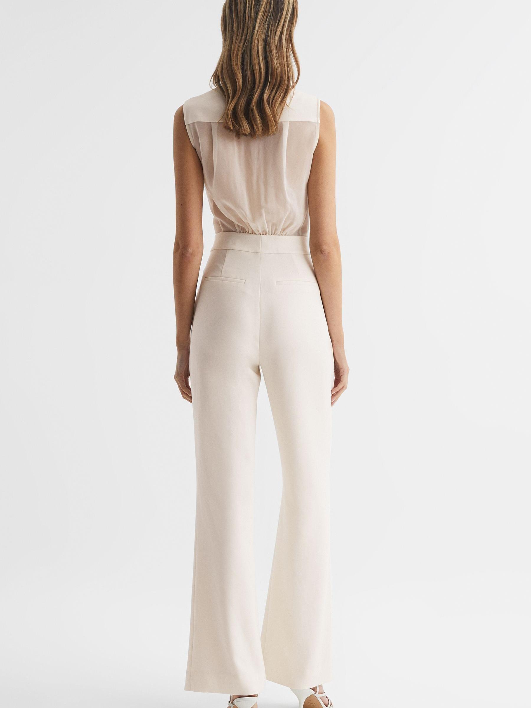 Petite Tuxedo Jumpsuit in Ivory - Image 5 of 7