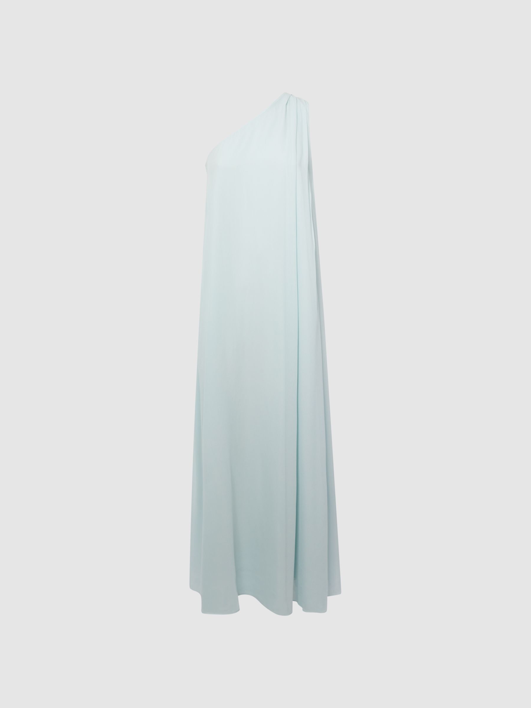 One Shoulder Maxi Dress in Green - Image 2 of 7