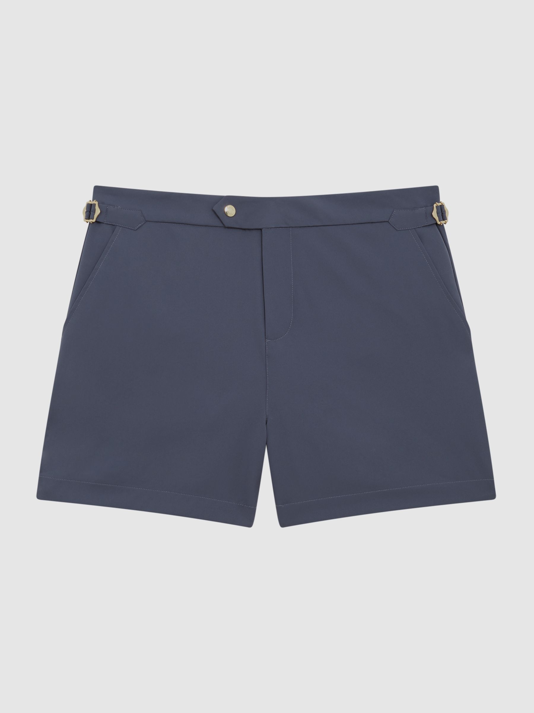 Side Adjuster Swim Shorts in Airforce Blue - Image 11 of 11
