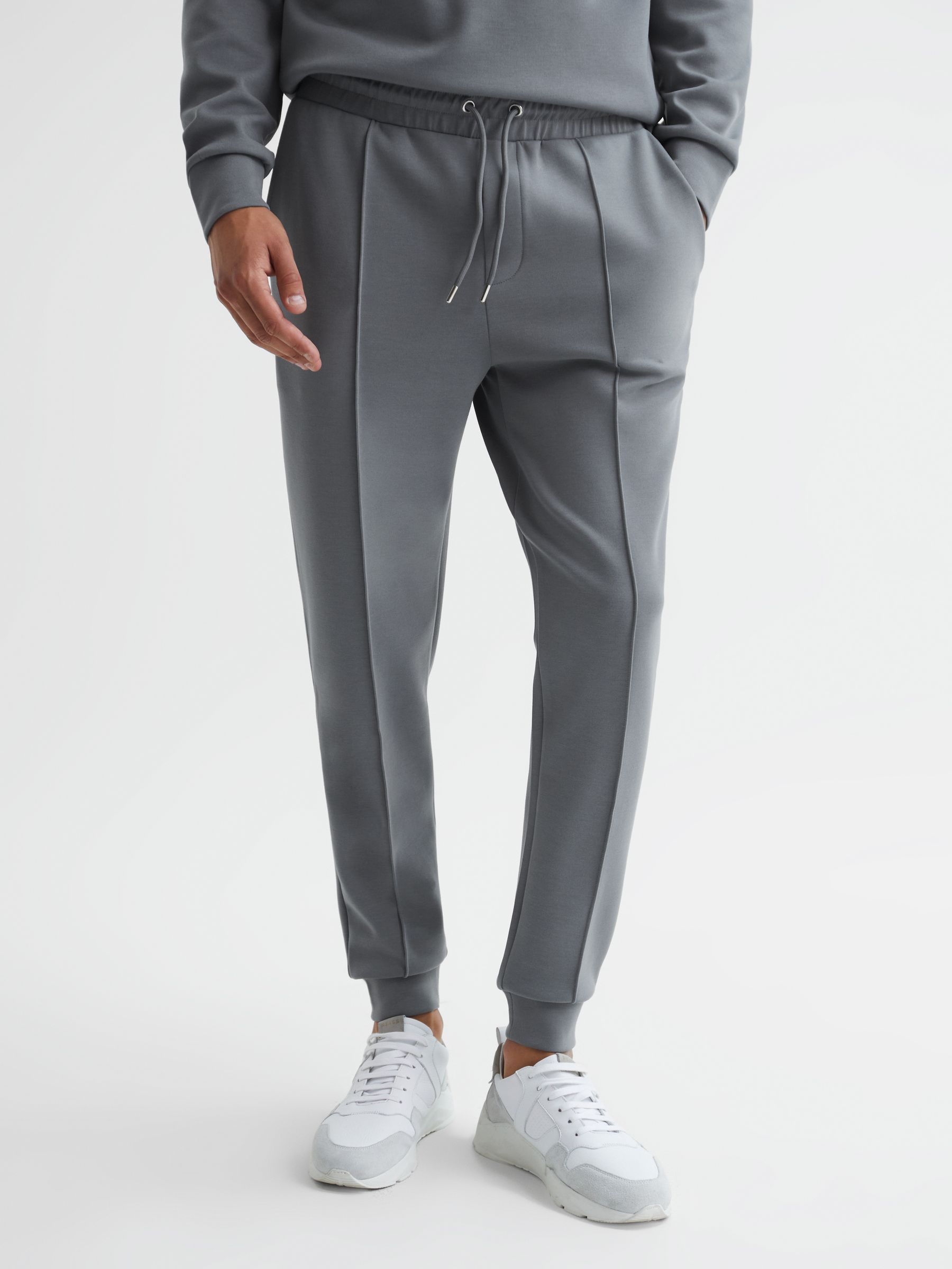 Drawstring Jersey Joggers in Sage Green - Image 1 of 5