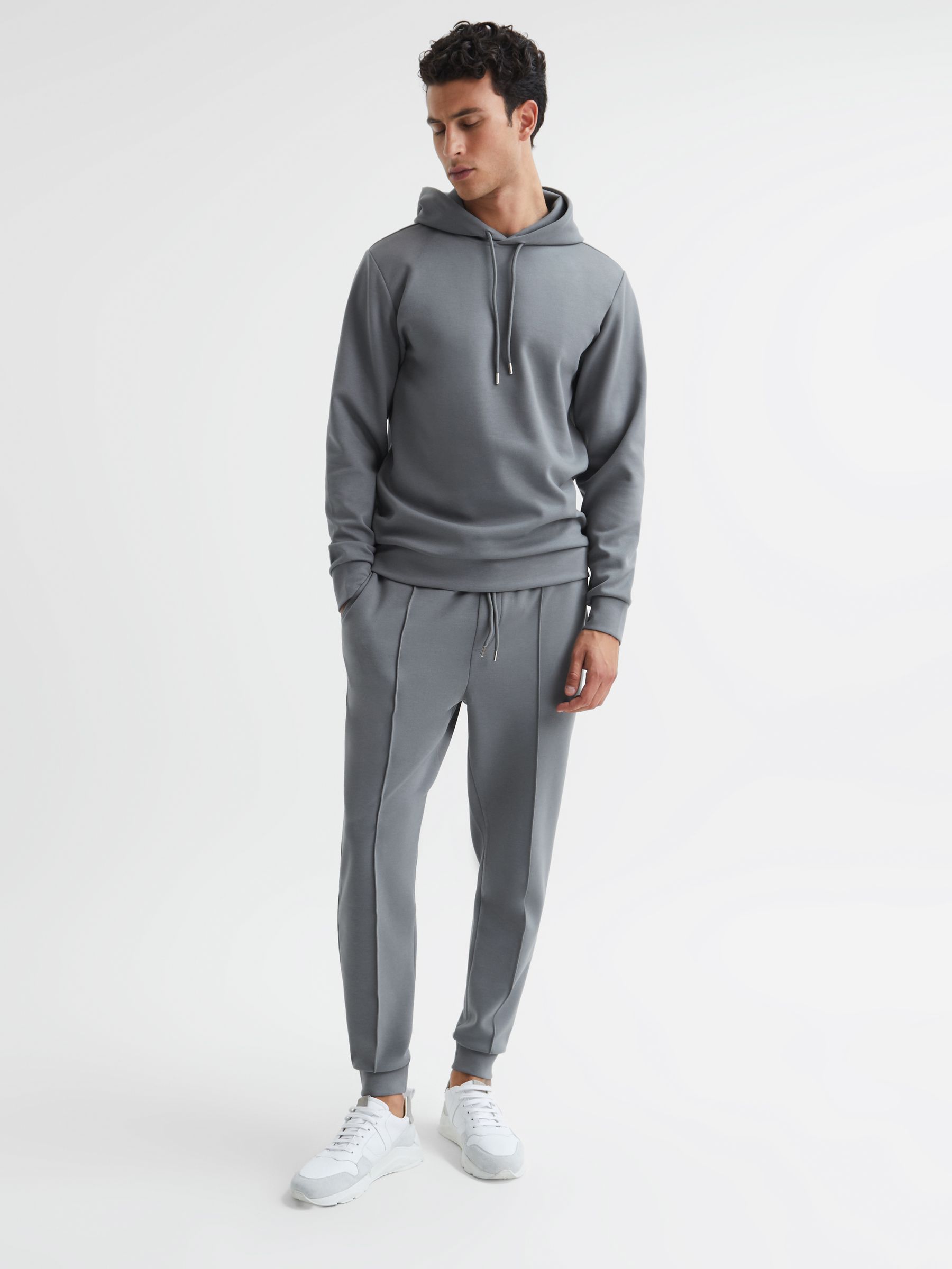 Drawstring Jersey Joggers in Sage Green - Image 3 of 5