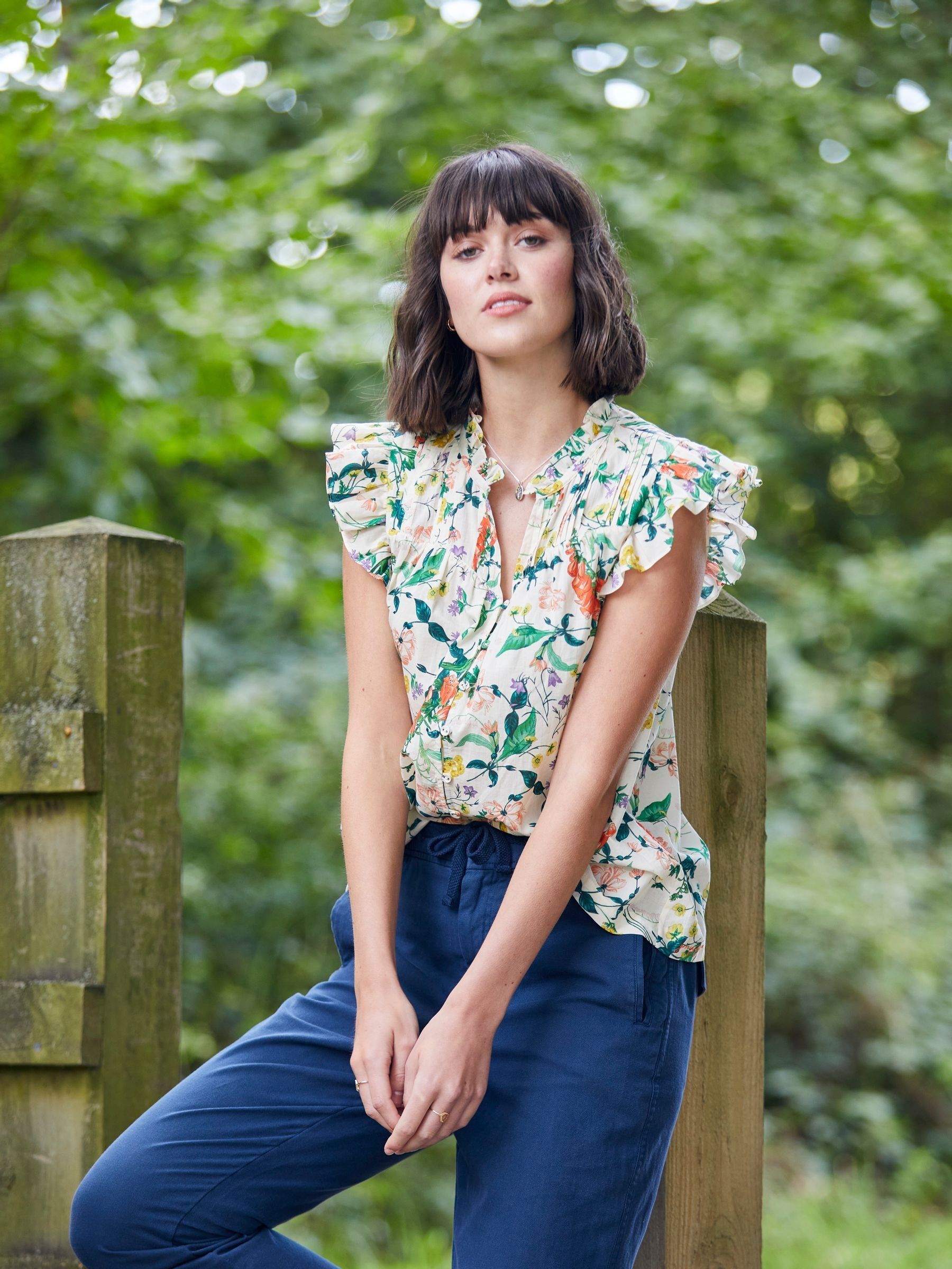 Natural National Forest Hazel Floral Blouse - Image 2 of 7 Natural National Forest Hazel Floral Blouse - Image 2 of 7