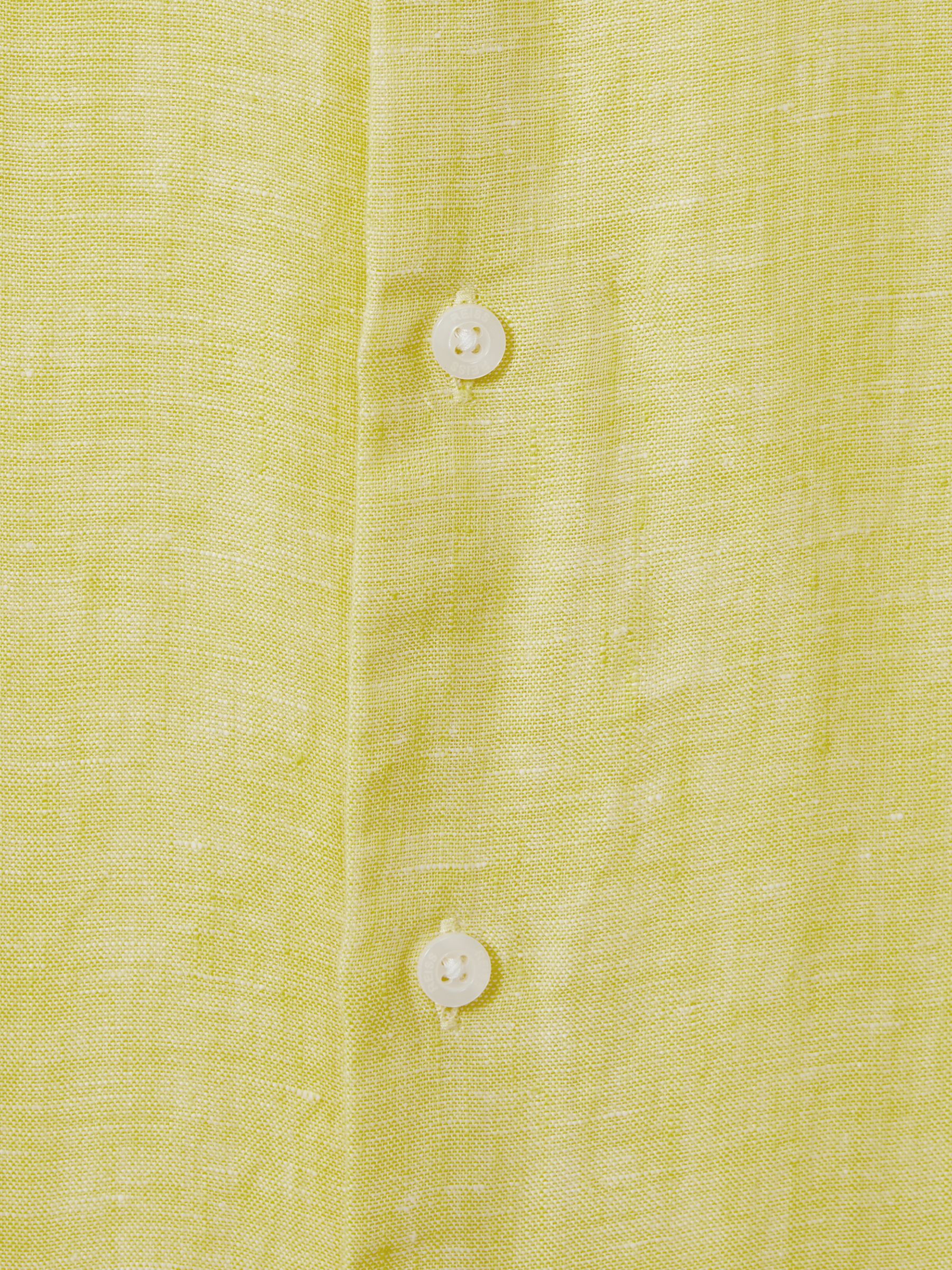 Short Sleeve Linen Shirt in Lemon - Image 6 of 6