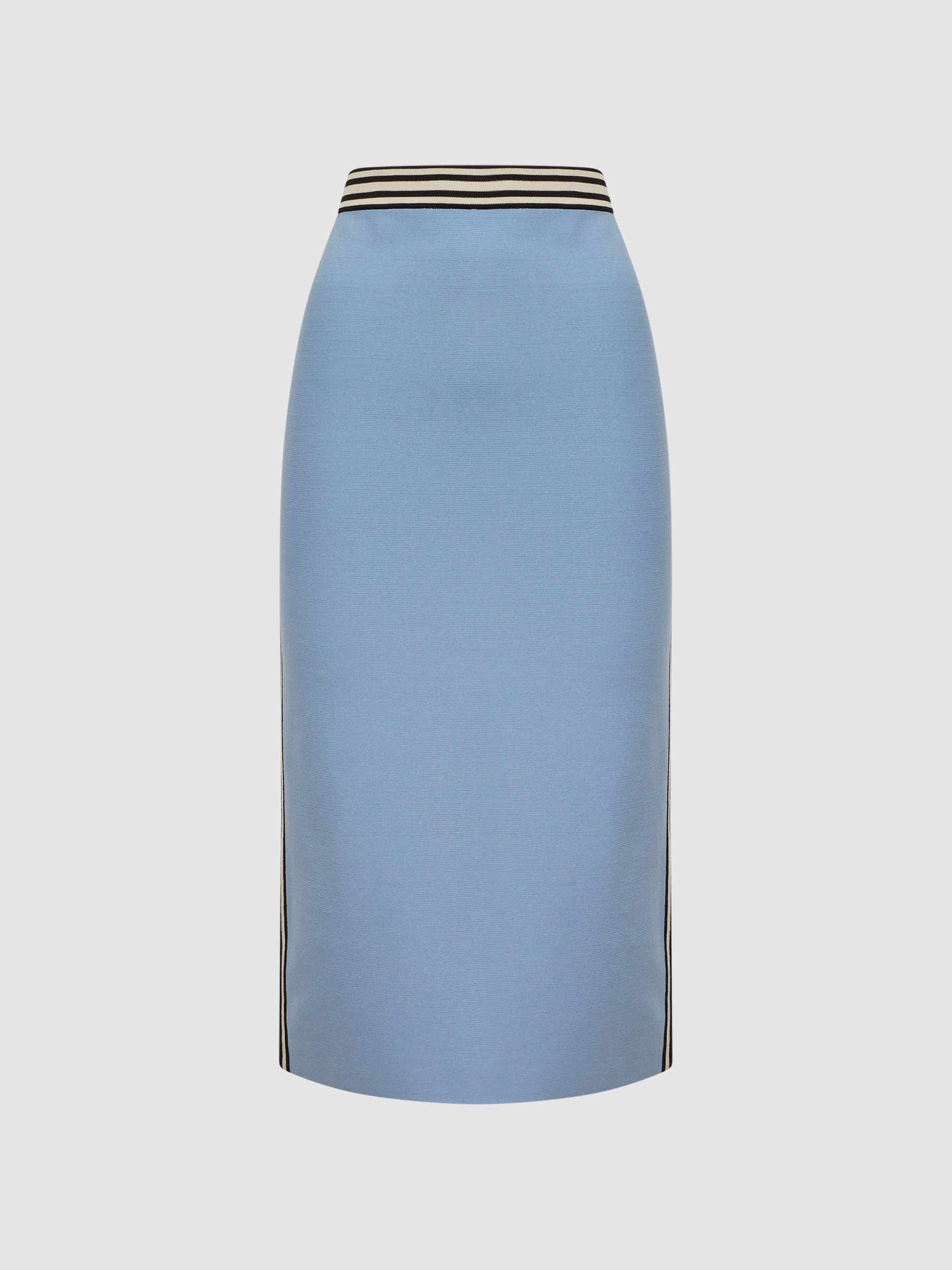 High Rise Pencil Skirt Co-Ord in Blue - Image 2 of 6