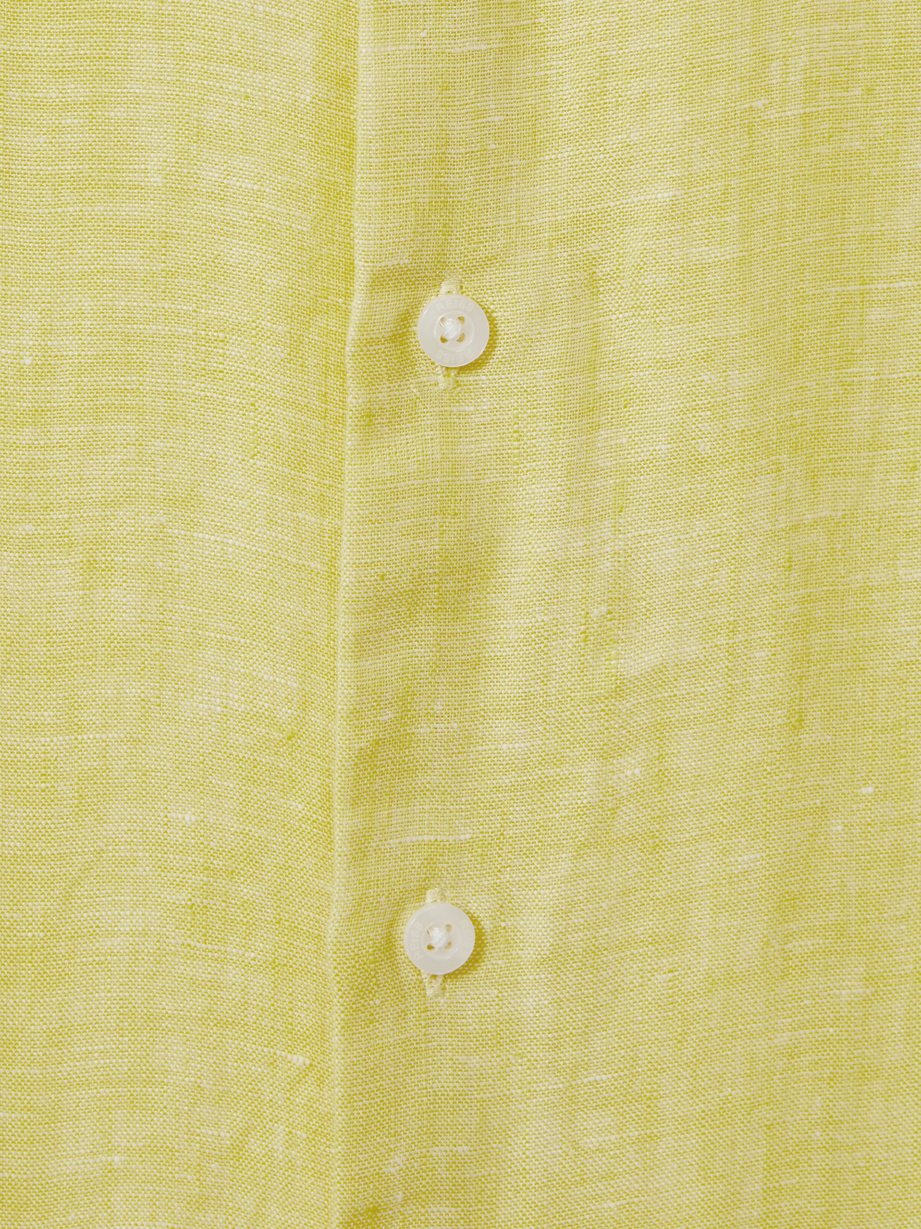 Short Sleeve Linen Shirt in Lemon - Image 6 of 6