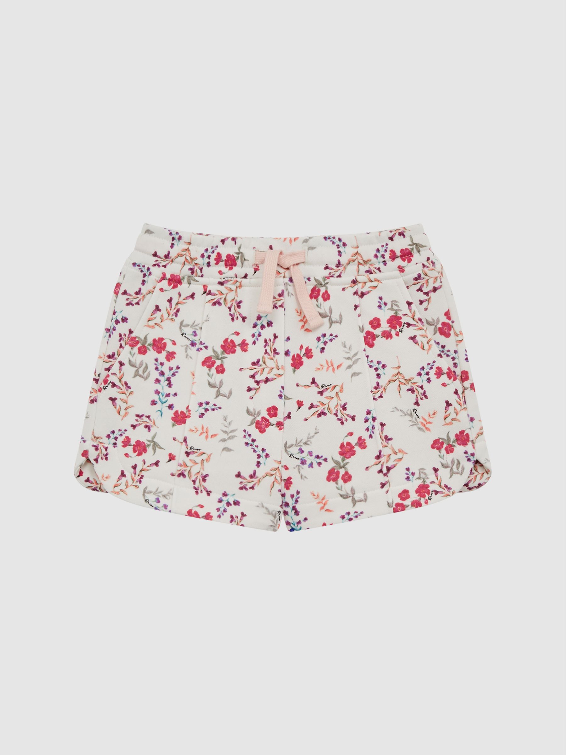 Relaxed Floral Printed Shorts in Pink Print - Image 2 of 6