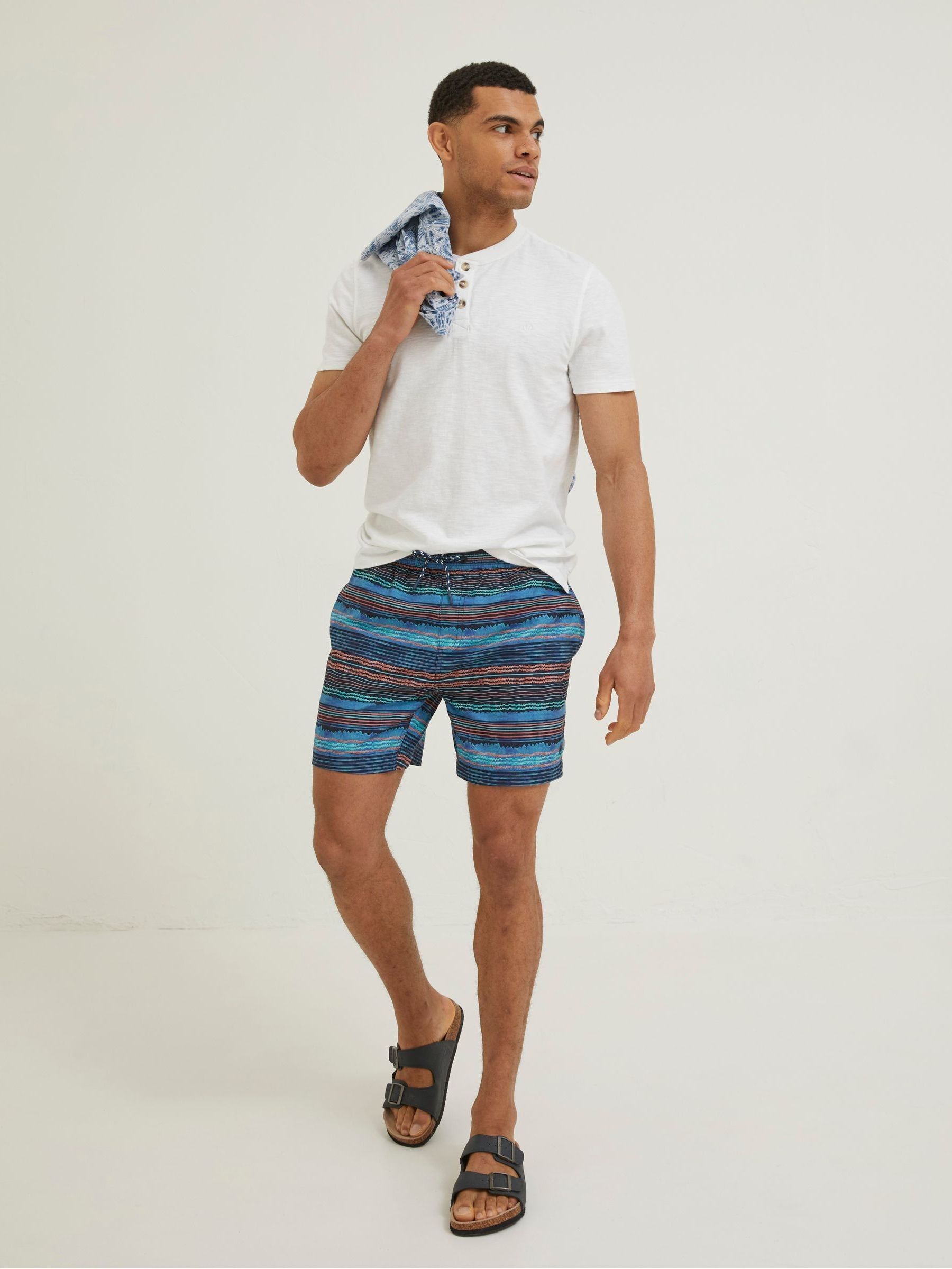 Blue Trevose Scribble Swim Shorts - Image 3 of 5