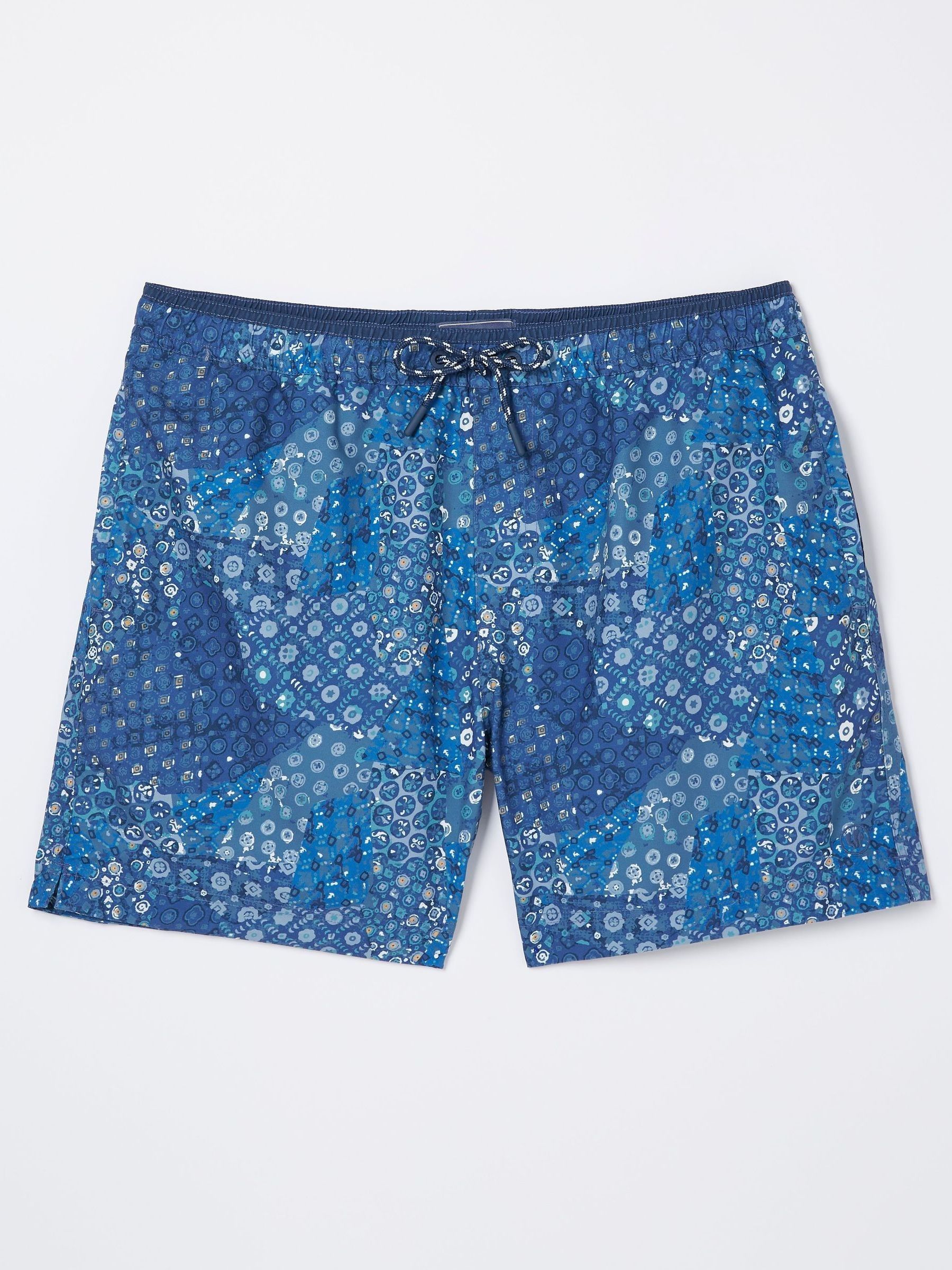 Blue Trevose Patchwork Swim Shorts - Image 4 of 4 Blue Trevose Patchwork Swim Shorts - Image 4 of 4