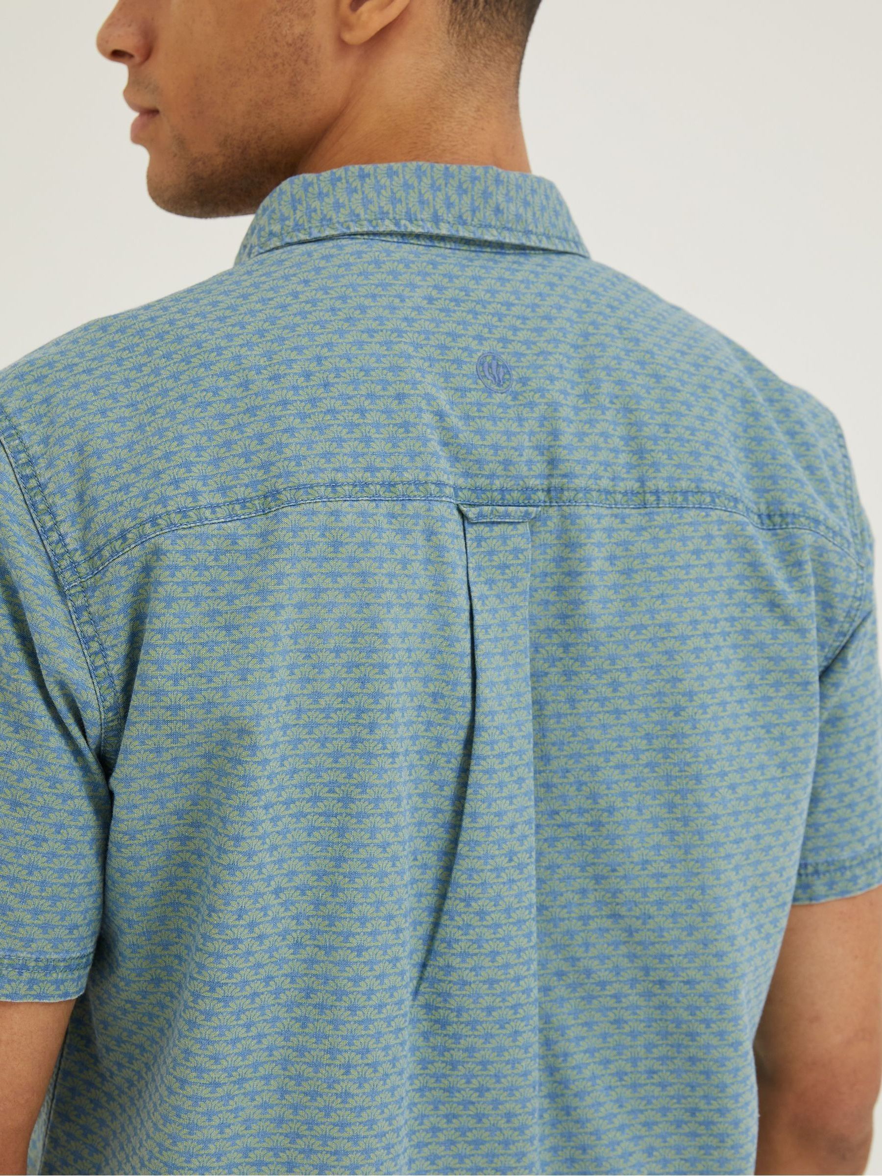 Green Geo Indigo Print Shirt - Image 4 of 4