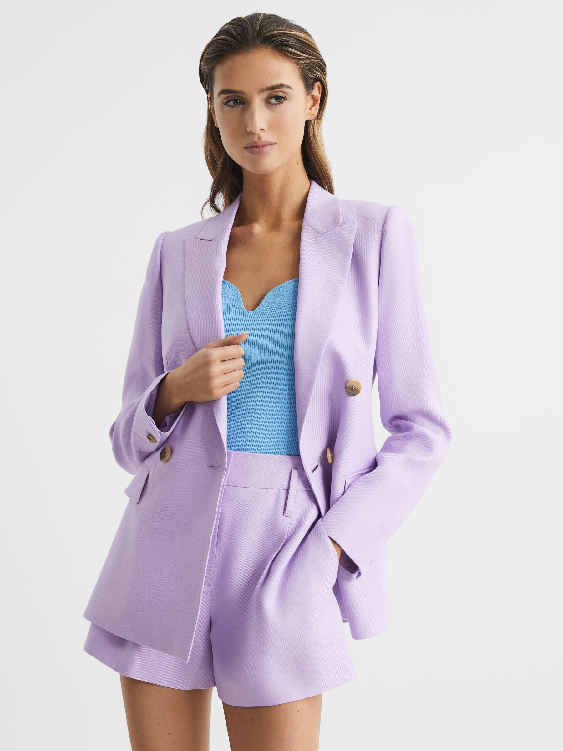 Sweetheart Neck Top in Blue - Image 13 of 14