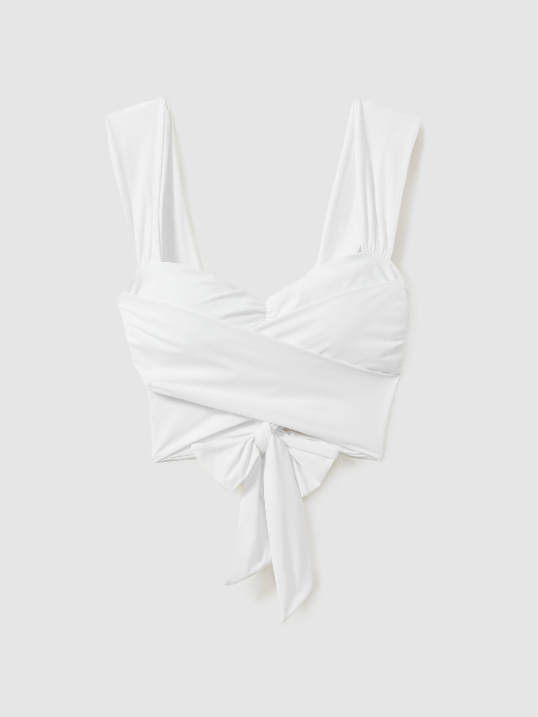 Wrap Design Bikini Top in White - Image 2 of 6