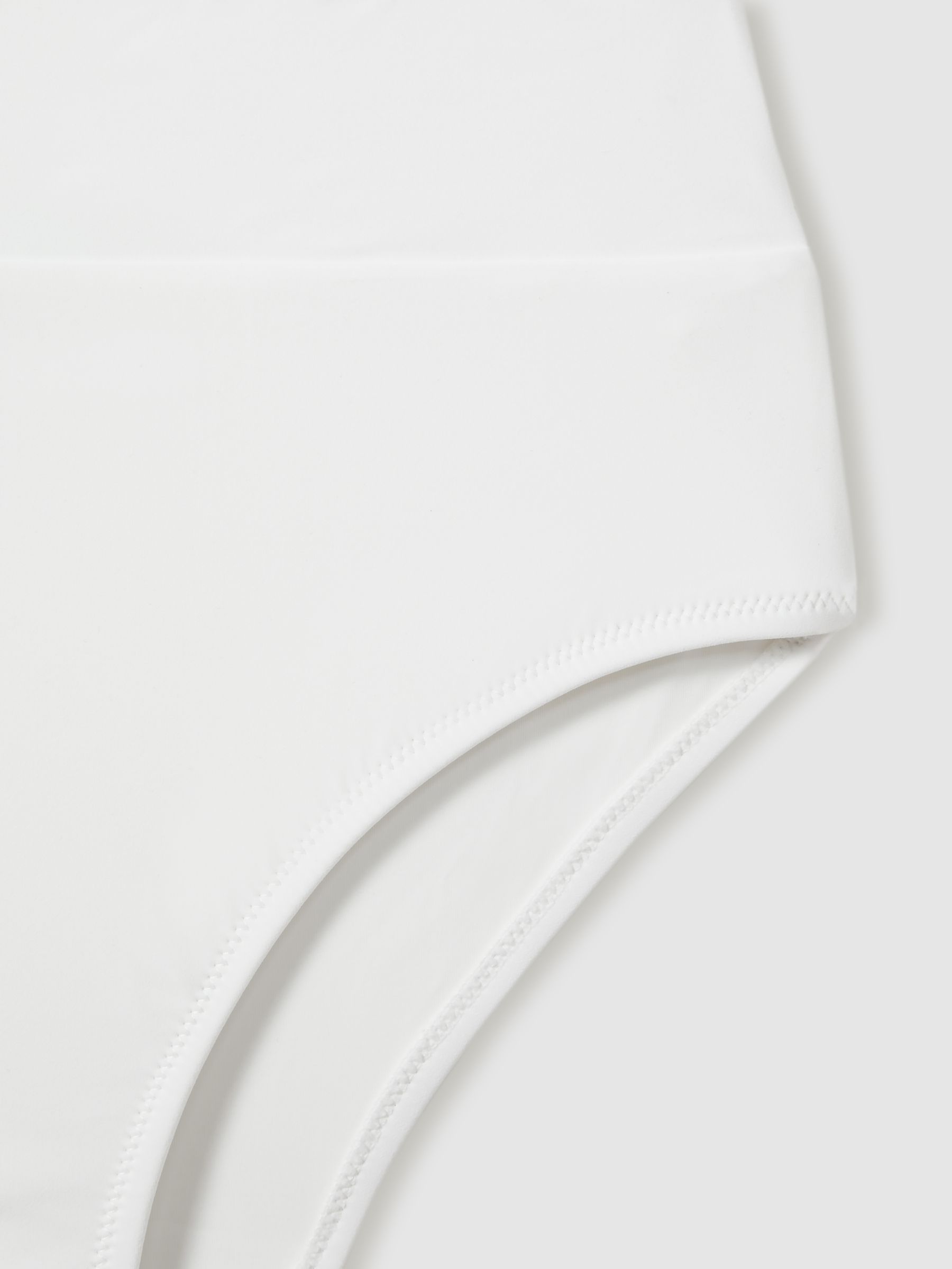 High Rise Bikini Bottoms in White - Image 5 of 5