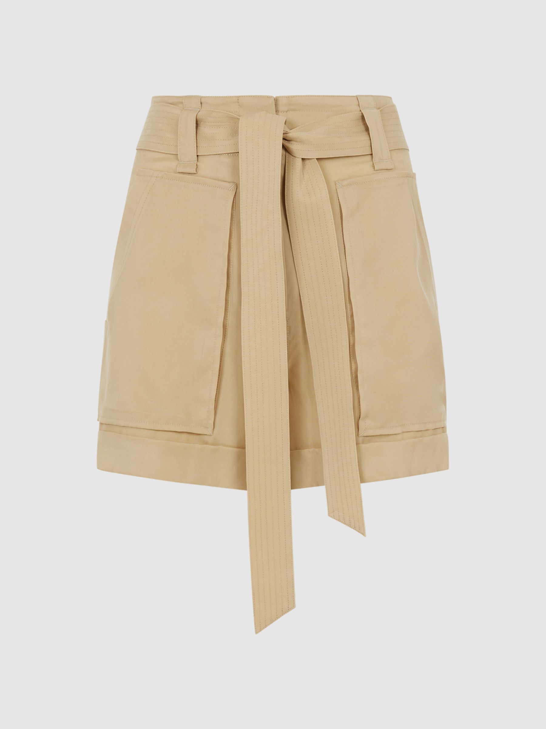 Mid Rise Utility Shorts in Neutral - Image 2 of 6