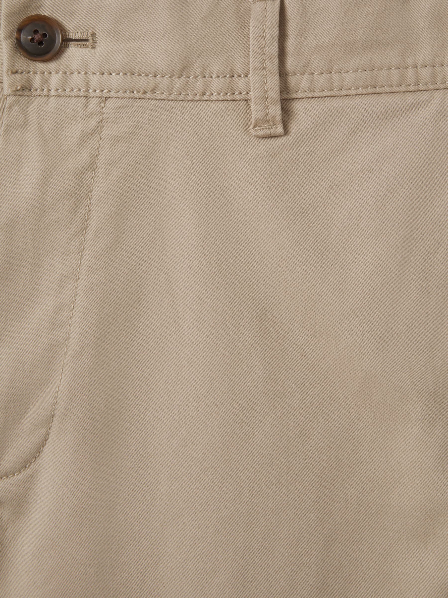 Slim Fit Washed Cotton Blend Chinos in Stone - Image 6 of 6