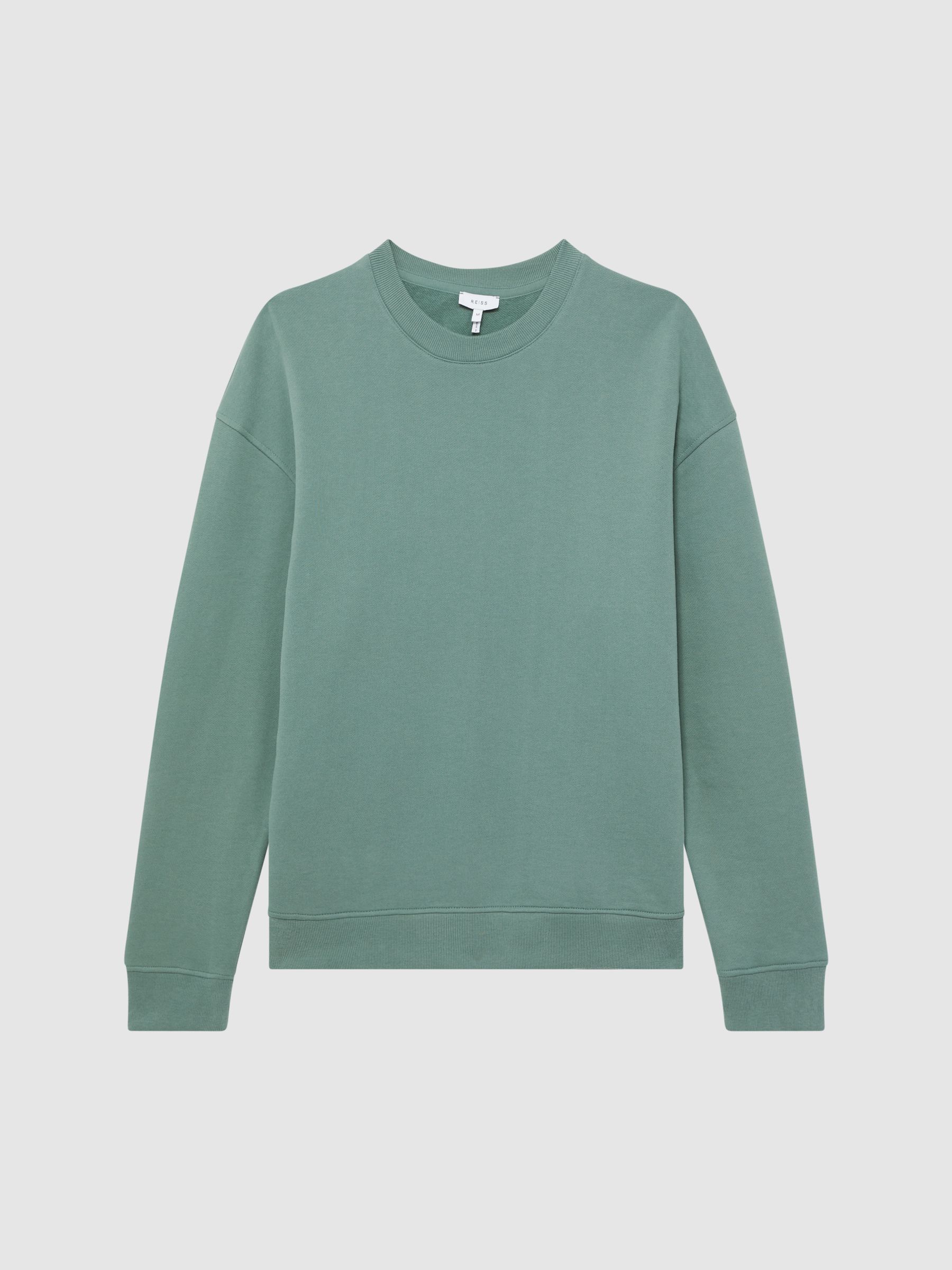 Oversized Garment Dye Sweatshirt in Fern Green - Image 2 of 6