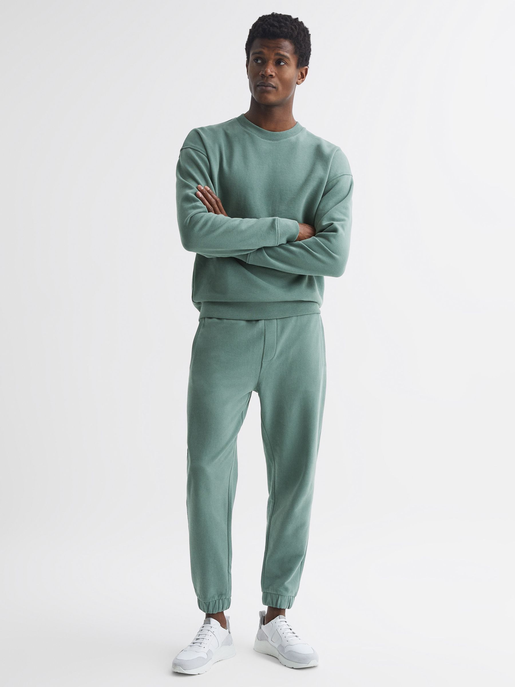 Garment Dye Joggers in Fern Green - Image 3 of 6