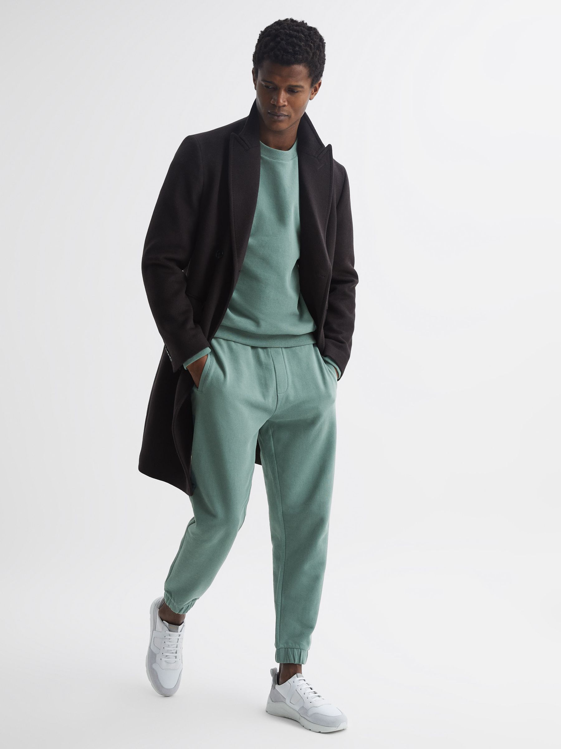 Garment Dye Joggers in Fern Green - Image 6 of 6