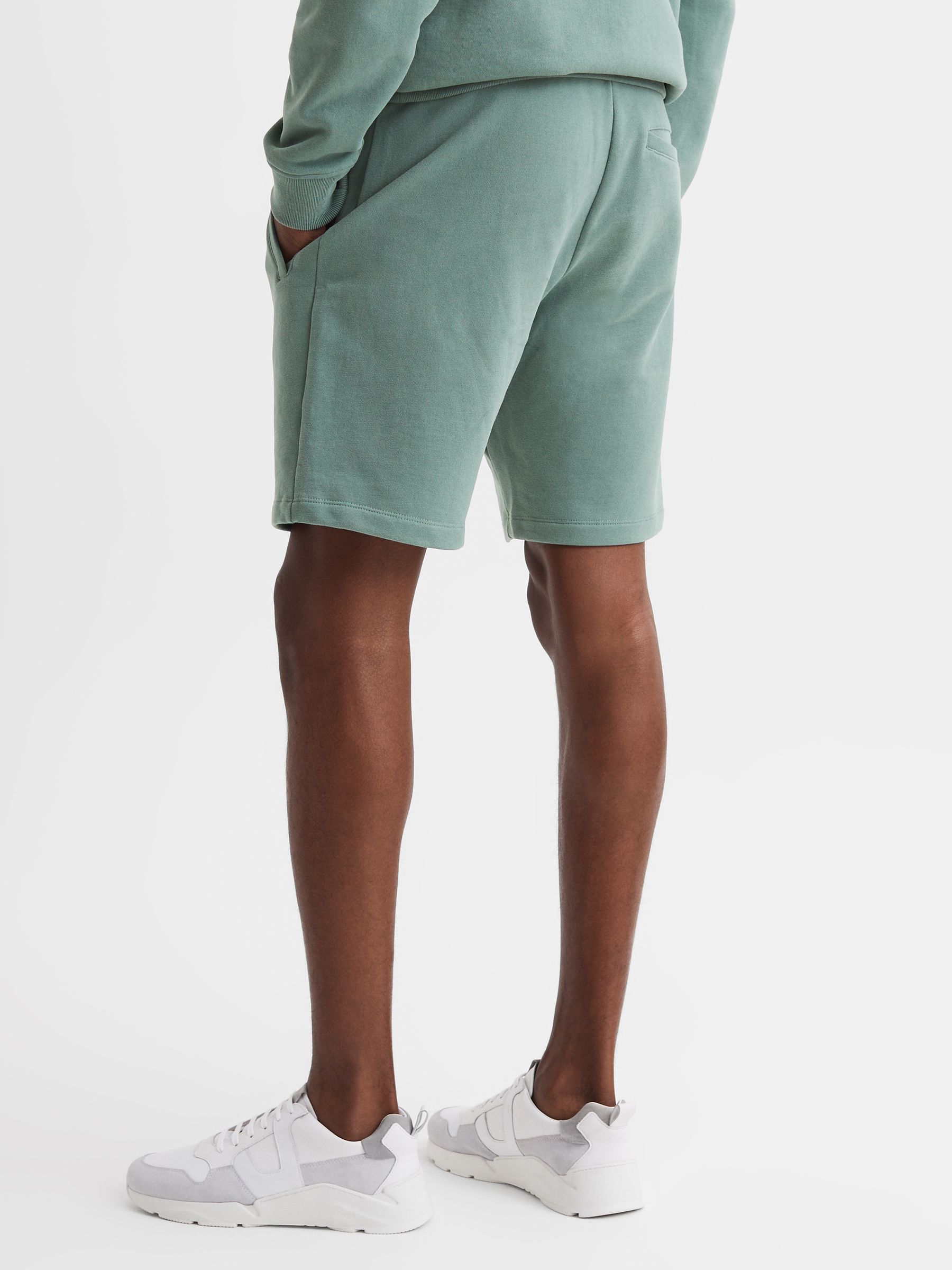 Garment Dye Jersey Shorts in Fern Green - Image 5 of 5