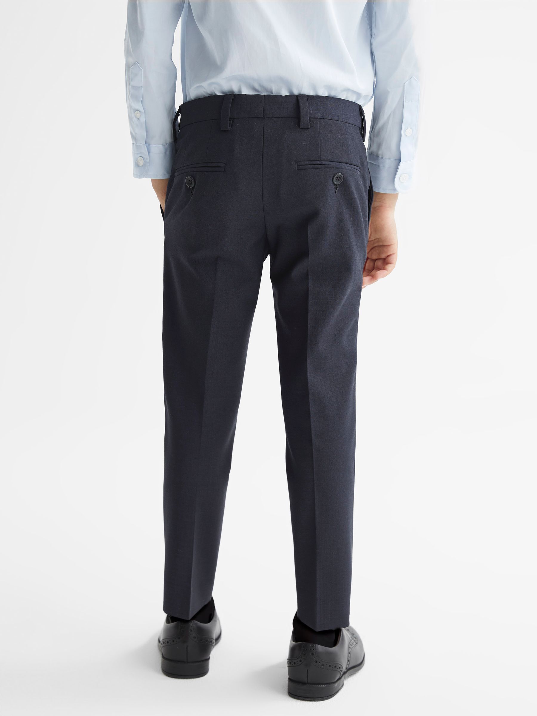 Senior Modern Fit Mixer Trousers in Navy - Image 5 of 6